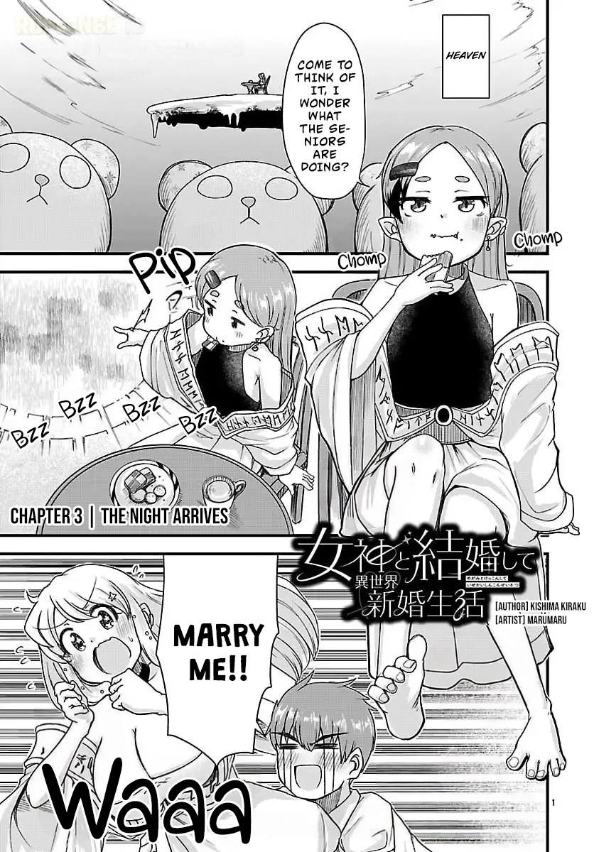 Megami to Kekkon Shite Isekai de Shinkon Seikatsu Chapter 3 Page 2