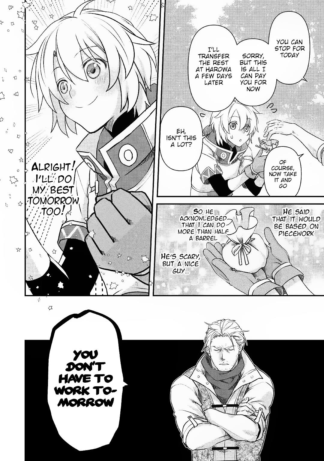 Halaman dari Kanchigai no Atelier Meister - Eiyuu Party no Moto Zatsuyougakari ga, Jitsu wa Sentou Igai ga SSS Rank Datta to Iu Yoku Aru Hanashi Chapter 1