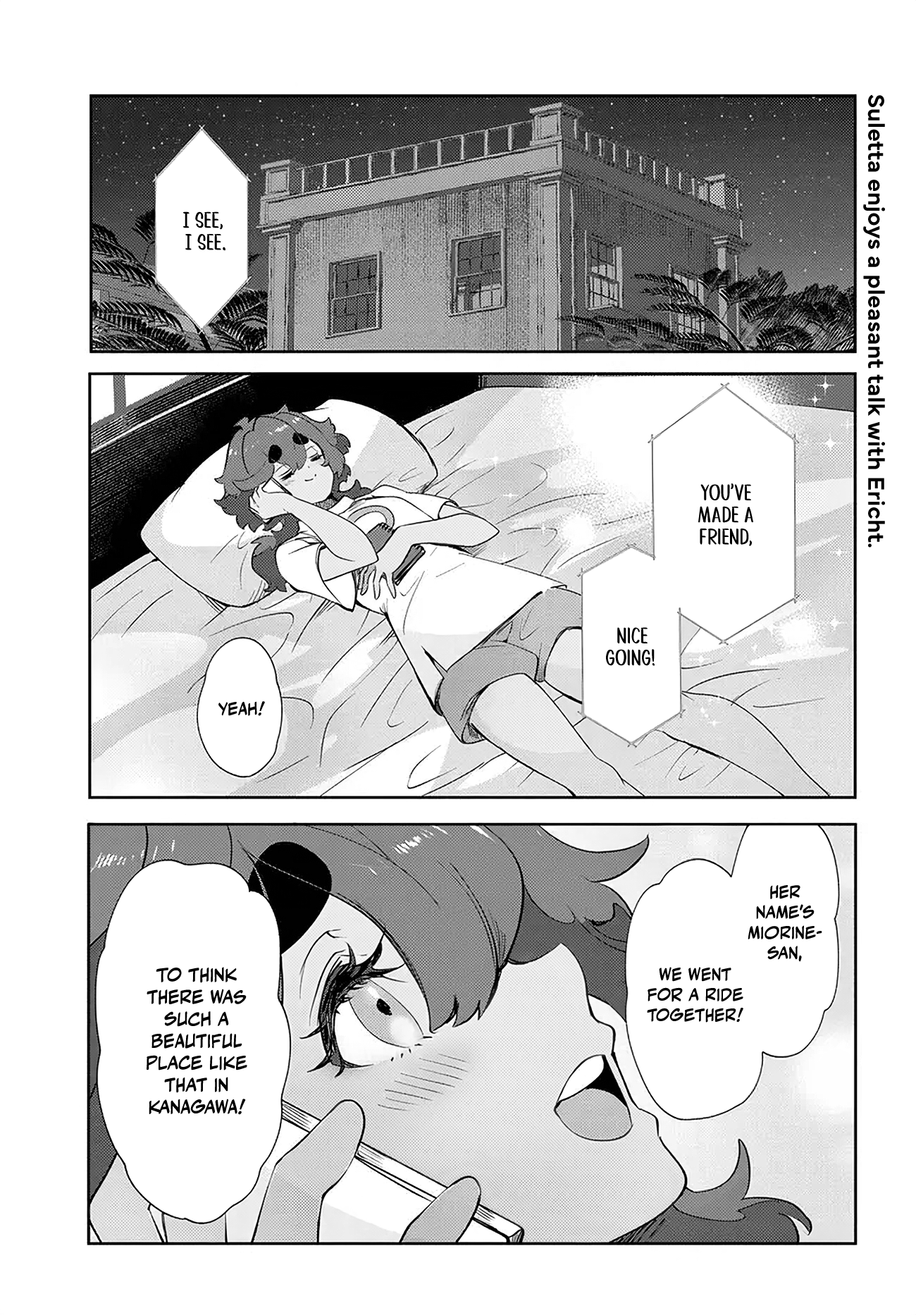 Halaman dari Mobile Suit Gundam: The Witch from Mercury - Frontiers in Glory Days Chapter 4.2