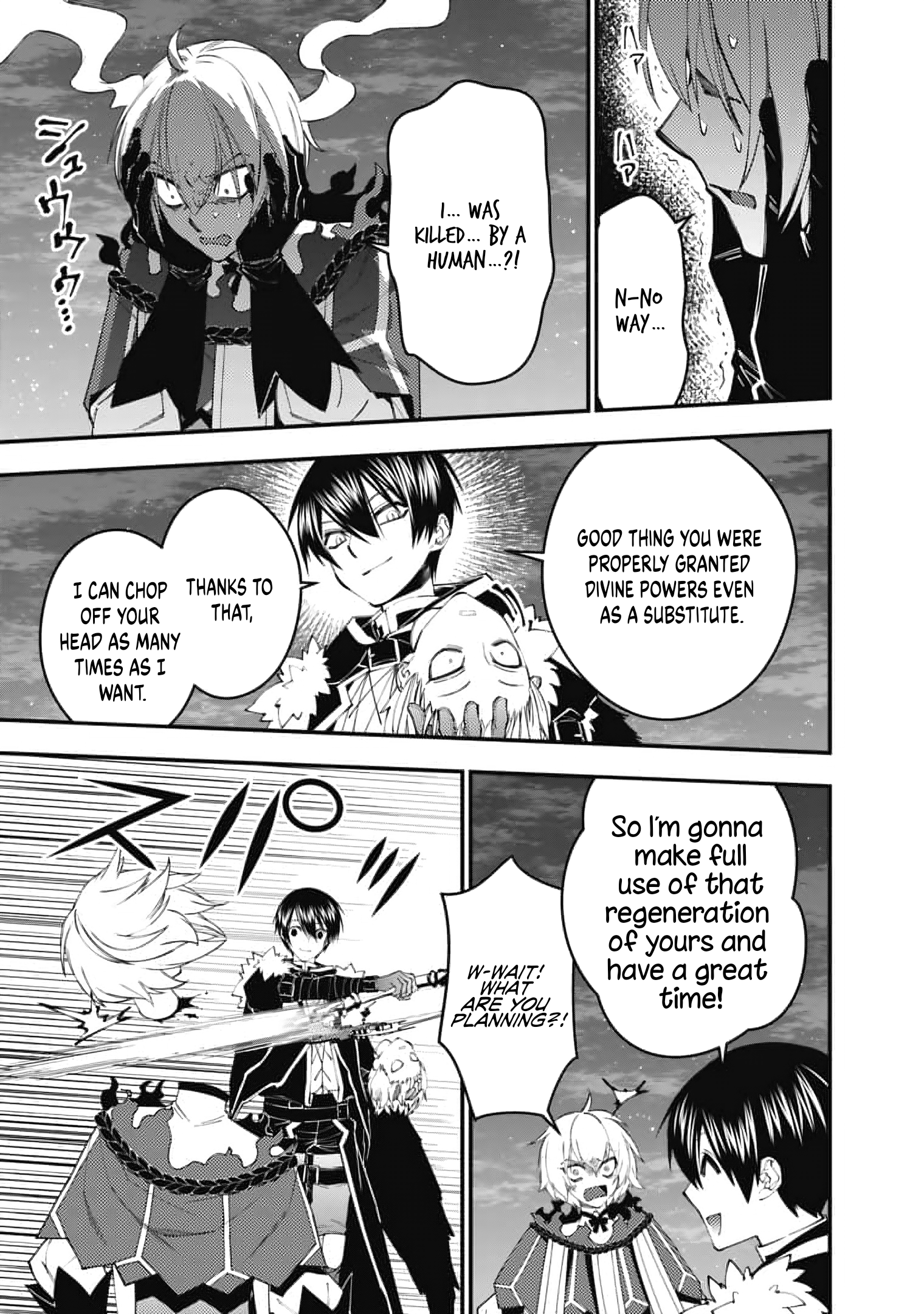 Halaman dari Fukushuu o Koinegau Saikyou Yuusha wa, Yami no Chikara de Senmetsu Musou Suru Chapter 118