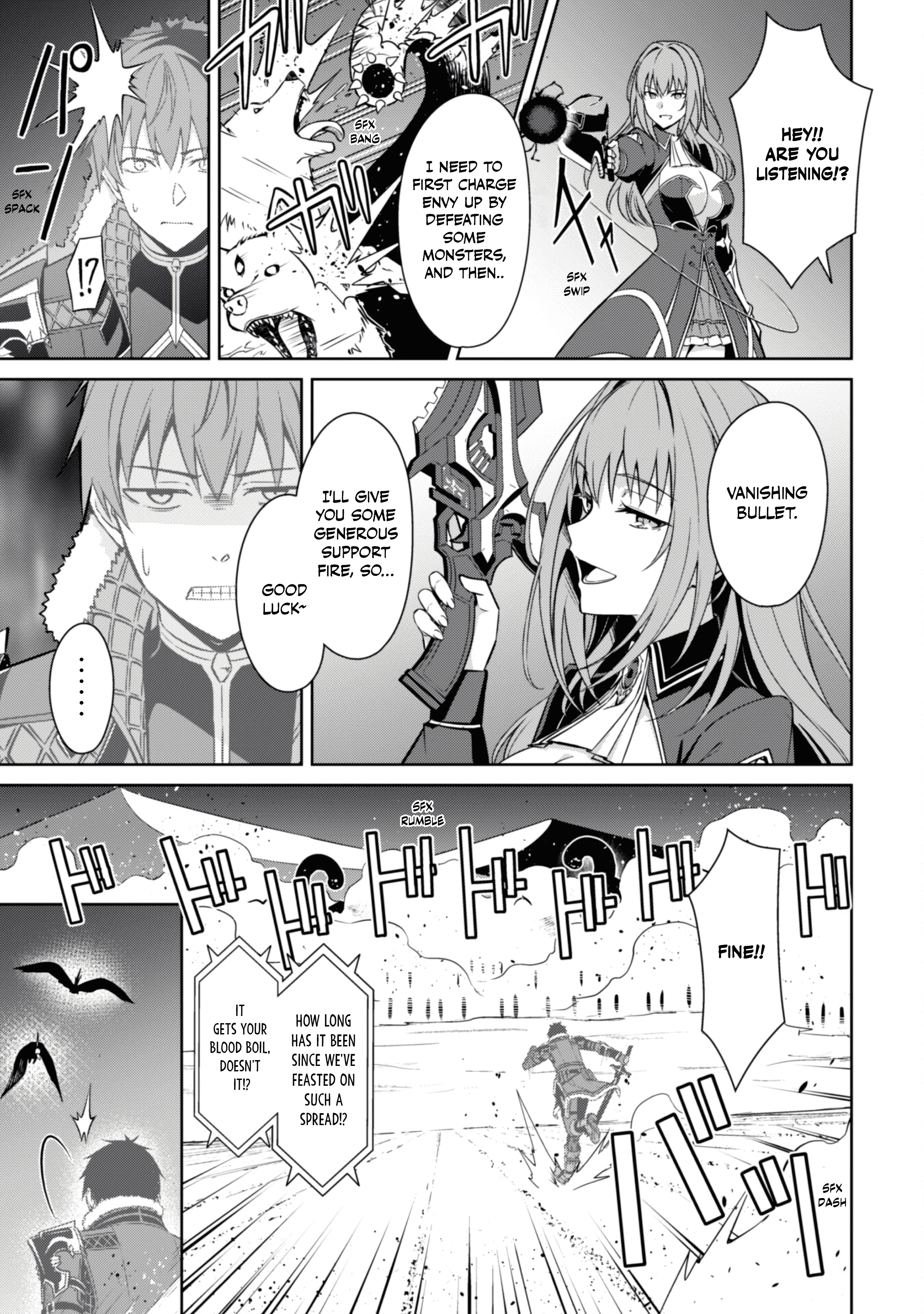 Halaman dari Boushoku no Berserk ~Ore dake Level to Iu Gainen wo Toppa suru~ Chapter 64