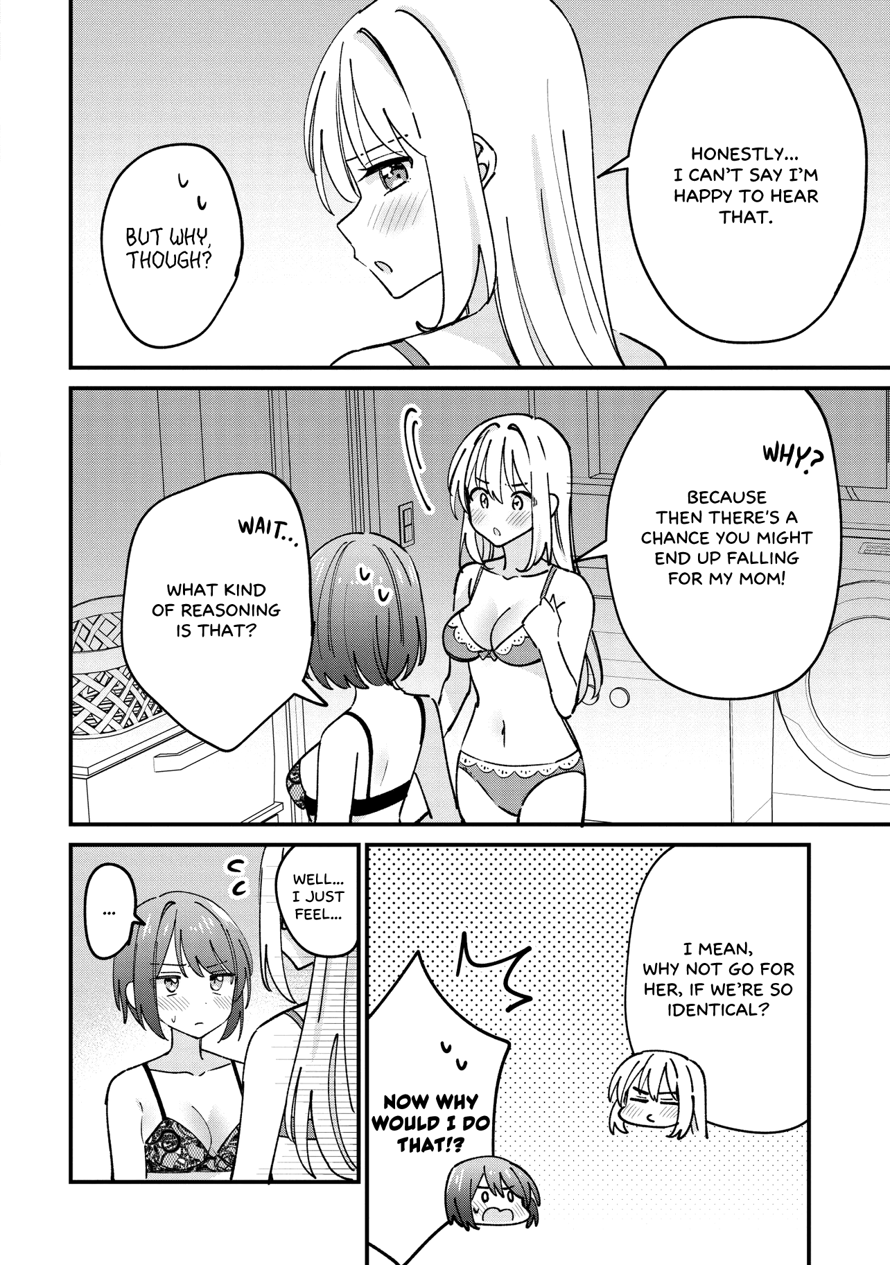 Halaman dari Kao dake yoi Classmate ga, Yatara to Guigui Kuru Yuri no Hanashi. Chapter 8.1