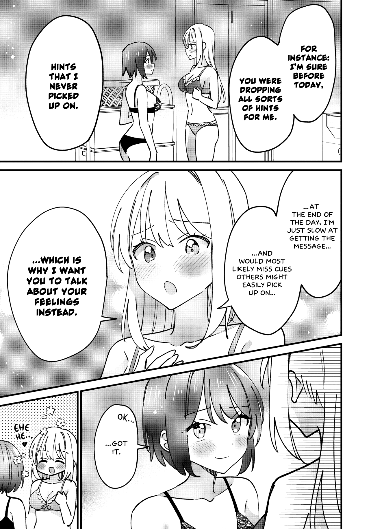 Halaman dari Kao dake yoi Classmate ga, Yatara to Guigui Kuru Yuri no Hanashi. Chapter 8.1