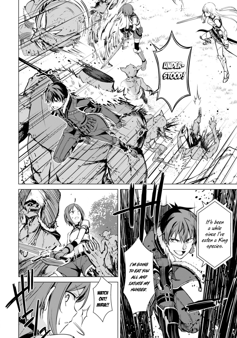 Halaman dari Boushoku no Berserk ~Ore dake Level to Iu Gainen wo Toppa suru~ Chapter 42