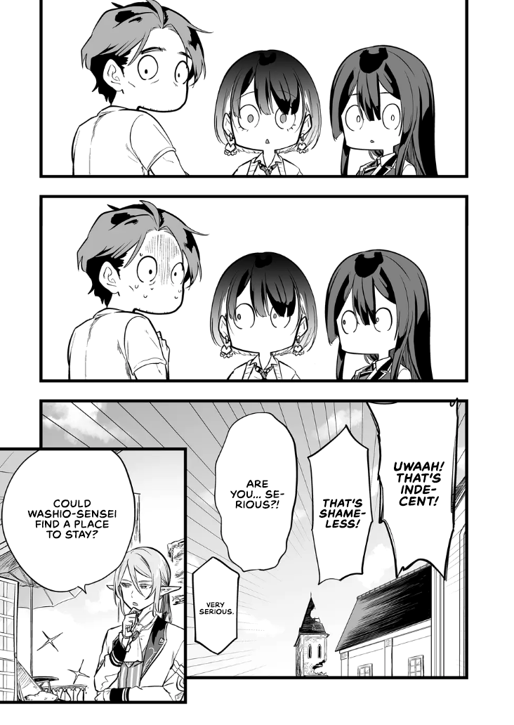 Halaman dari "Ano Toki Tasukete Itadaita Monster Musume desu." Isekai Ossan Kyoushi Totsuzen no Moteki ni Konwaku suru Chapter 18