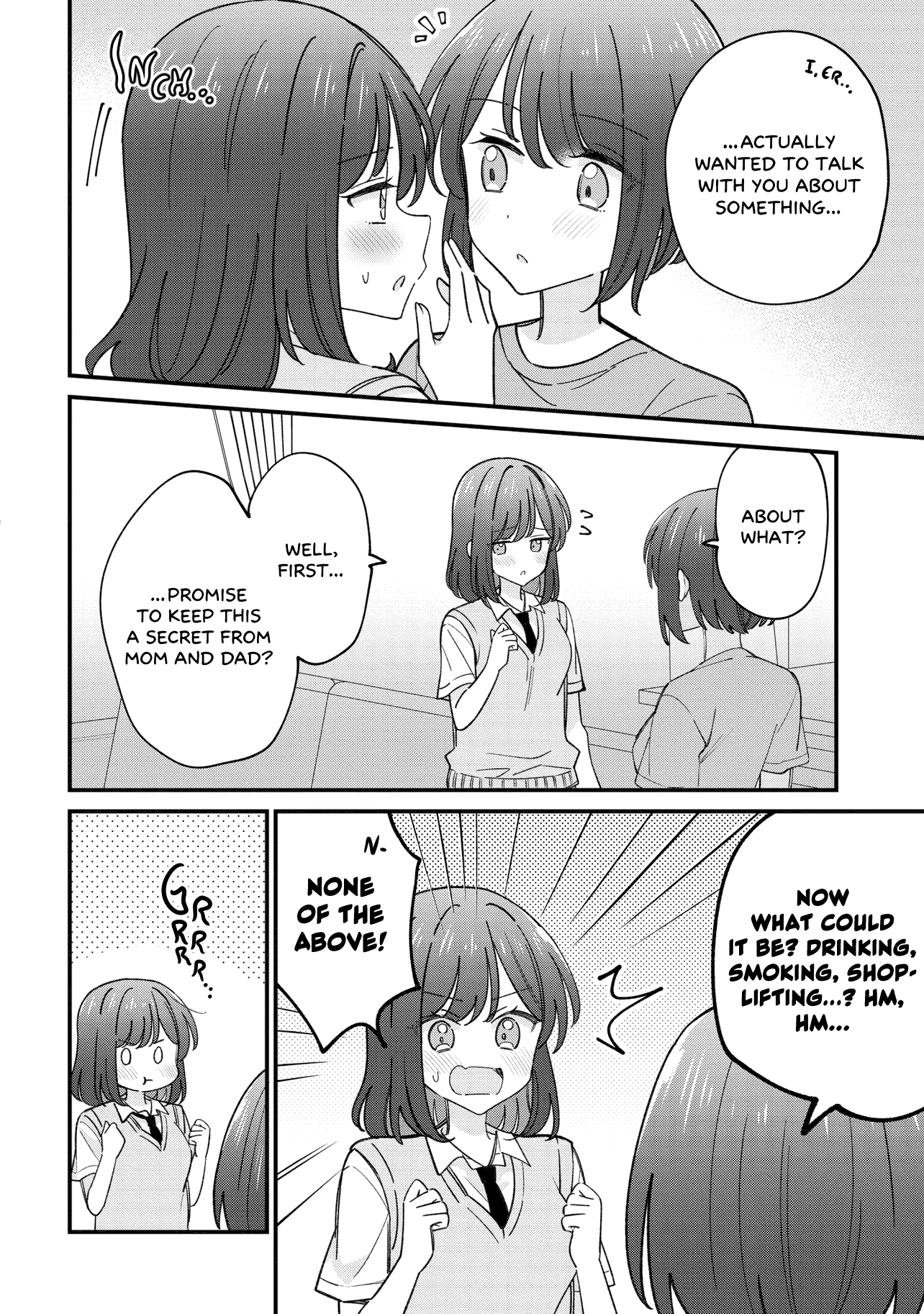 Halaman dari Kao dake yoi Classmate ga, Yatara to Guigui Kuru Yuri no Hanashi. Chapter 5