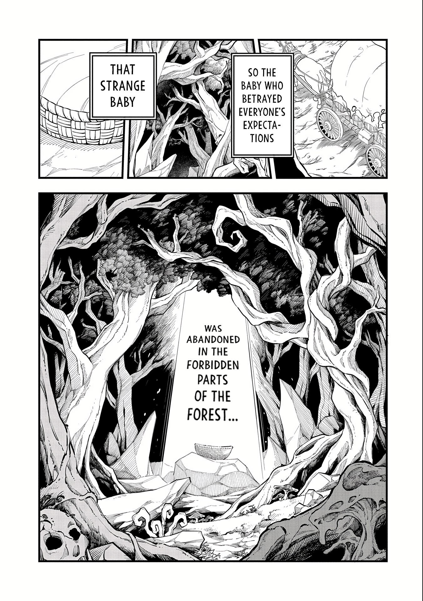 Halaman dari Umareta Chokugo ni Suterareta kedo, Zensei ga Taikensha datta node Yoyuu de Ikitemasu ~Saikyou Akachan Daibousou~ Chapter 1