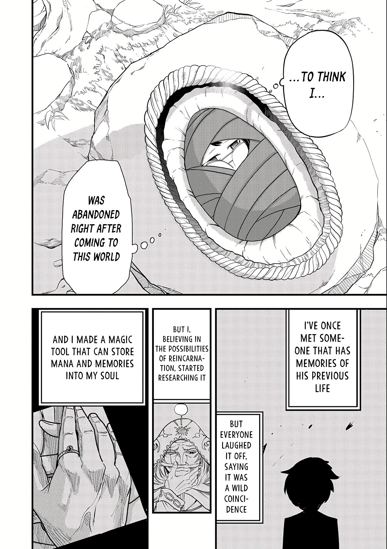 Halaman dari Umareta Chokugo ni Suterareta kedo, Zensei ga Taikensha datta node Yoyuu de Ikitemasu ~Saikyou Akachan Daibousou~ Chapter 1