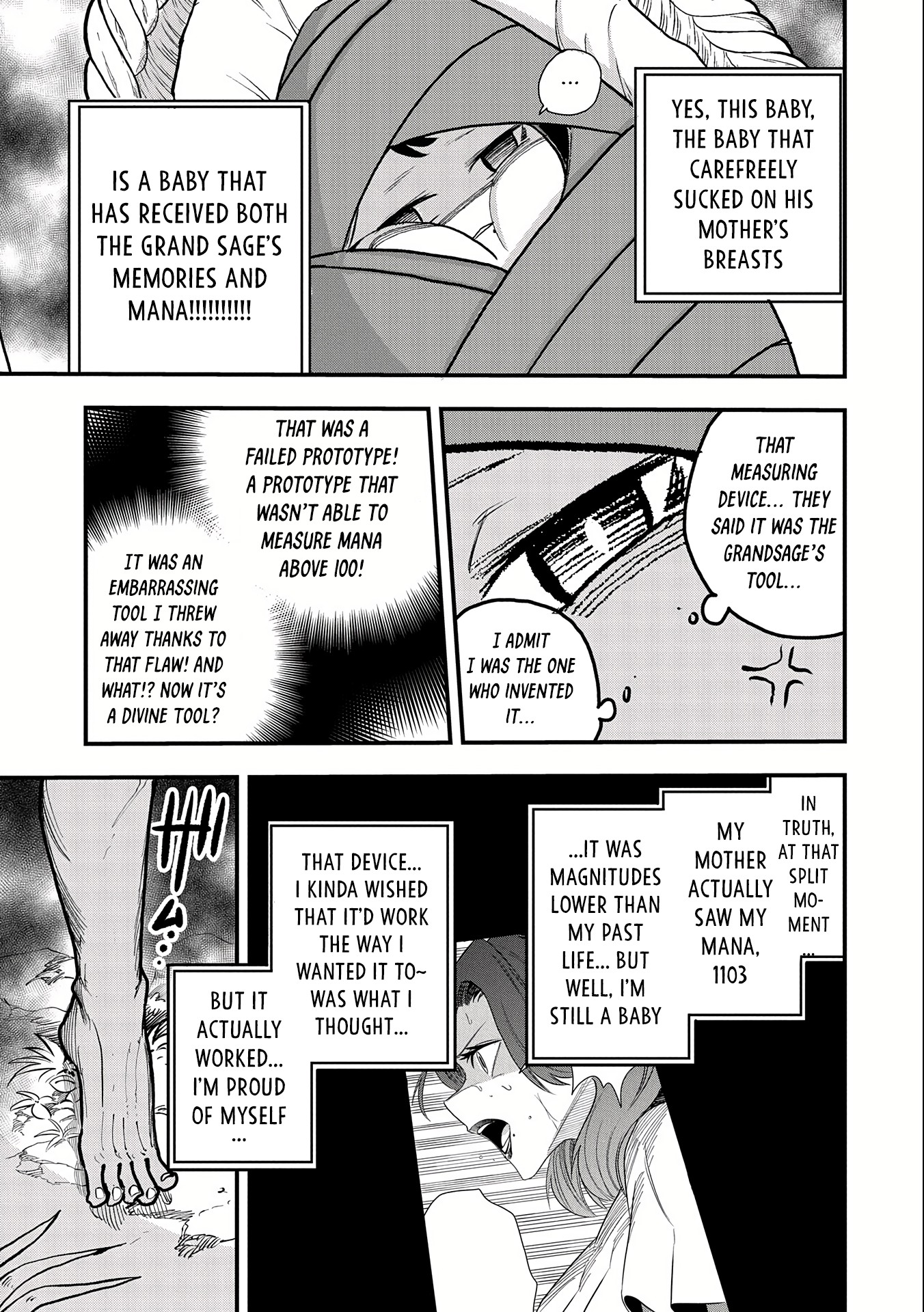 Halaman dari Umareta Chokugo ni Suterareta kedo, Zensei ga Taikensha datta node Yoyuu de Ikitemasu ~Saikyou Akachan Daibousou~ Chapter 1