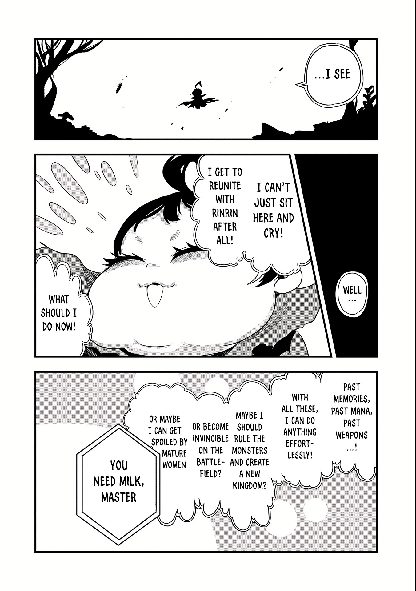 Halaman dari Umareta Chokugo ni Suterareta kedo, Zensei ga Taikensha datta node Yoyuu de Ikitemasu ~Saikyou Akachan Daibousou~ Chapter 1