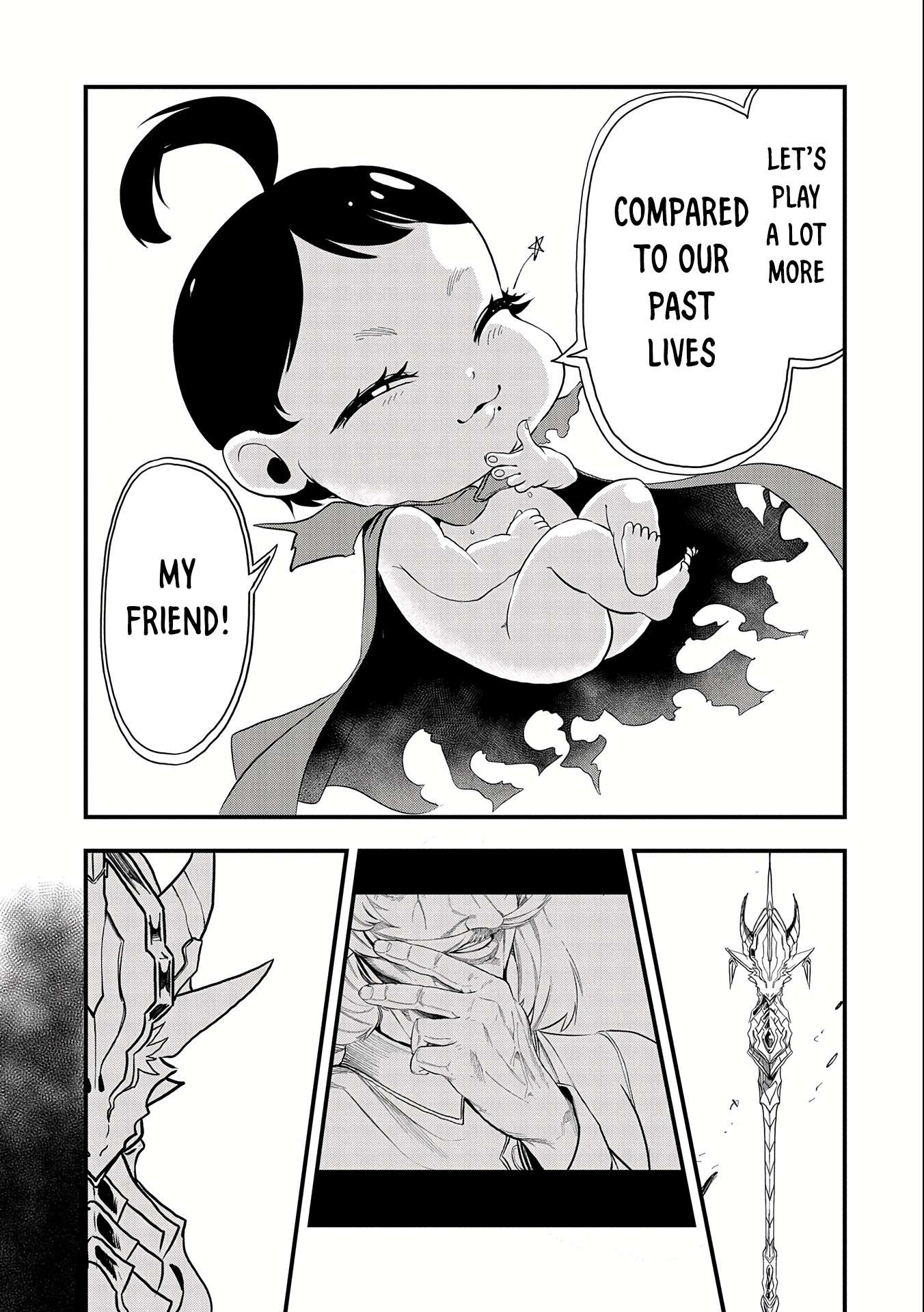 Halaman dari Umareta Chokugo ni Suterareta kedo, Zensei ga Taikensha datta node Yoyuu de Ikitemasu ~Saikyou Akachan Daibousou~ Chapter 1