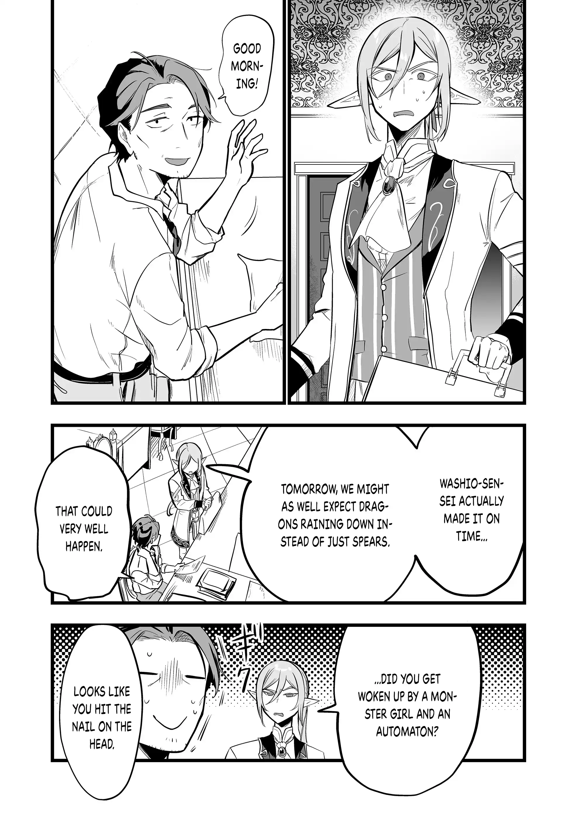 Halaman dari "Ano Toki Tasukete Itadaita Monster Musume desu." Isekai Ossan Kyoushi Totsuzen no Moteki ni Konwaku suru Chapter 26