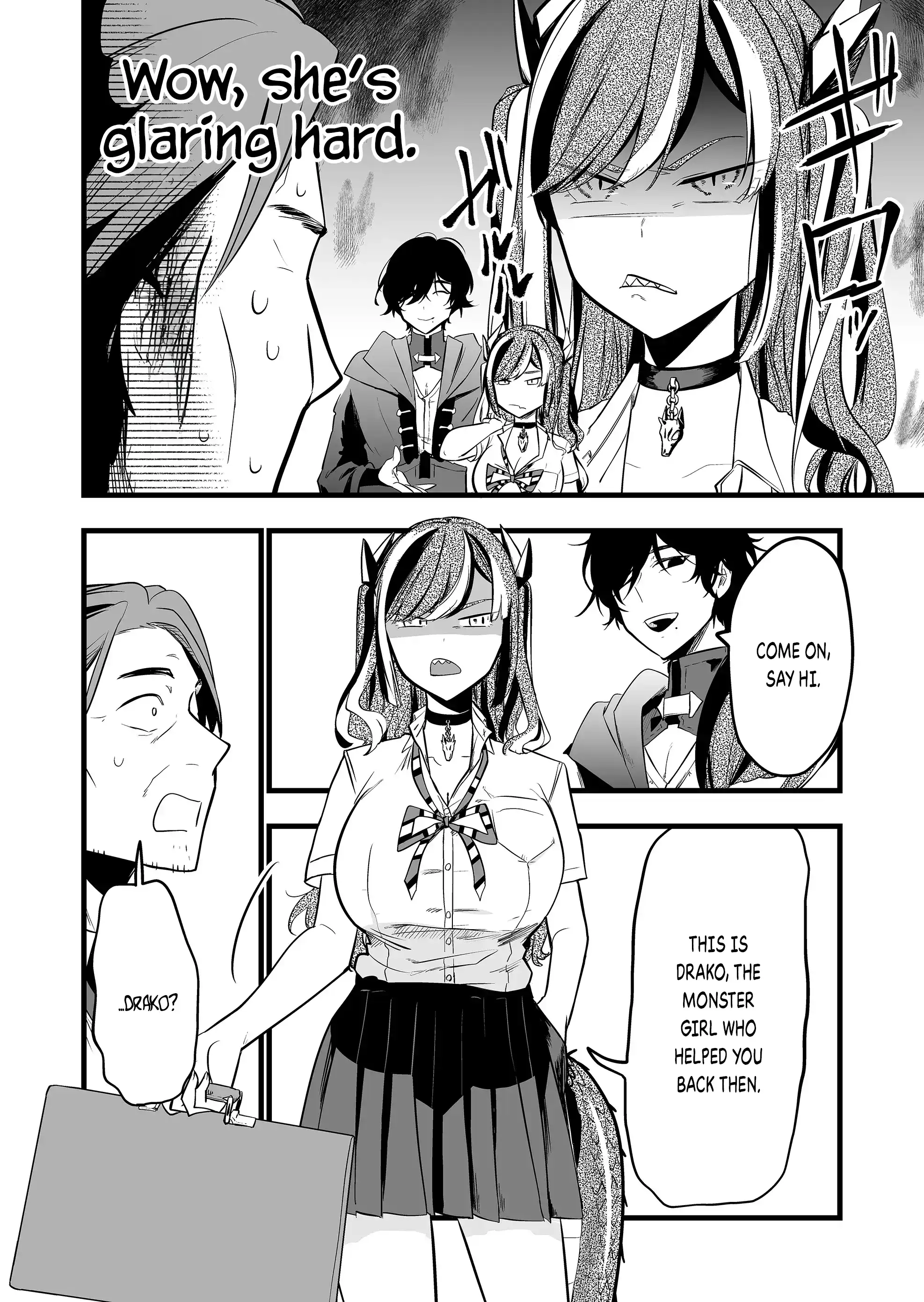 Halaman dari "Ano Toki Tasukete Itadaita Monster Musume desu." Isekai Ossan Kyoushi Totsuzen no Moteki ni Konwaku suru Chapter 26