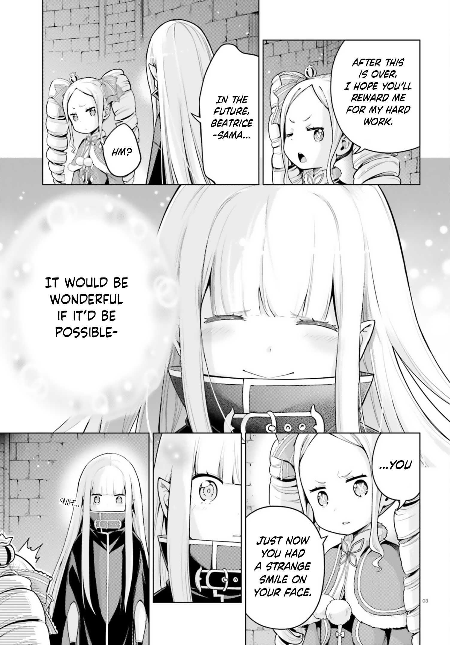 Halaman dari Re:Zero kara Hajimeru Isekai Seikatsu: Dai 4-shou—Seiiki to Gouyoku no Majo Chapter 56