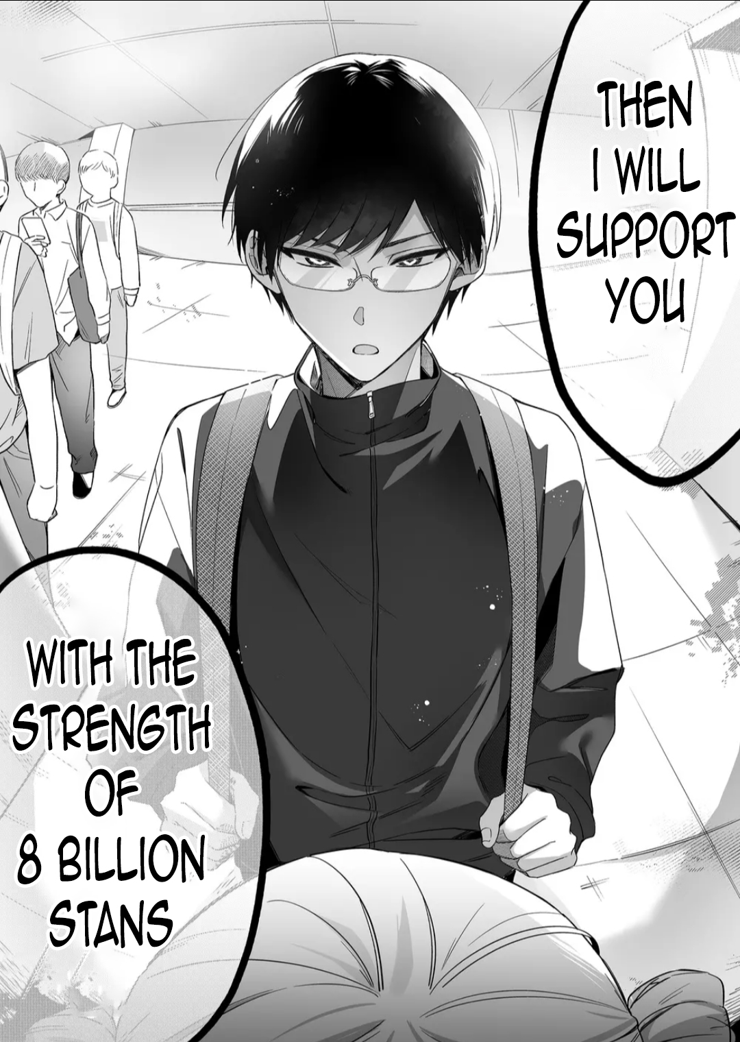 Halaman dari Damedol to Sekai ni Hitori Dake no Fan Chapter 1
