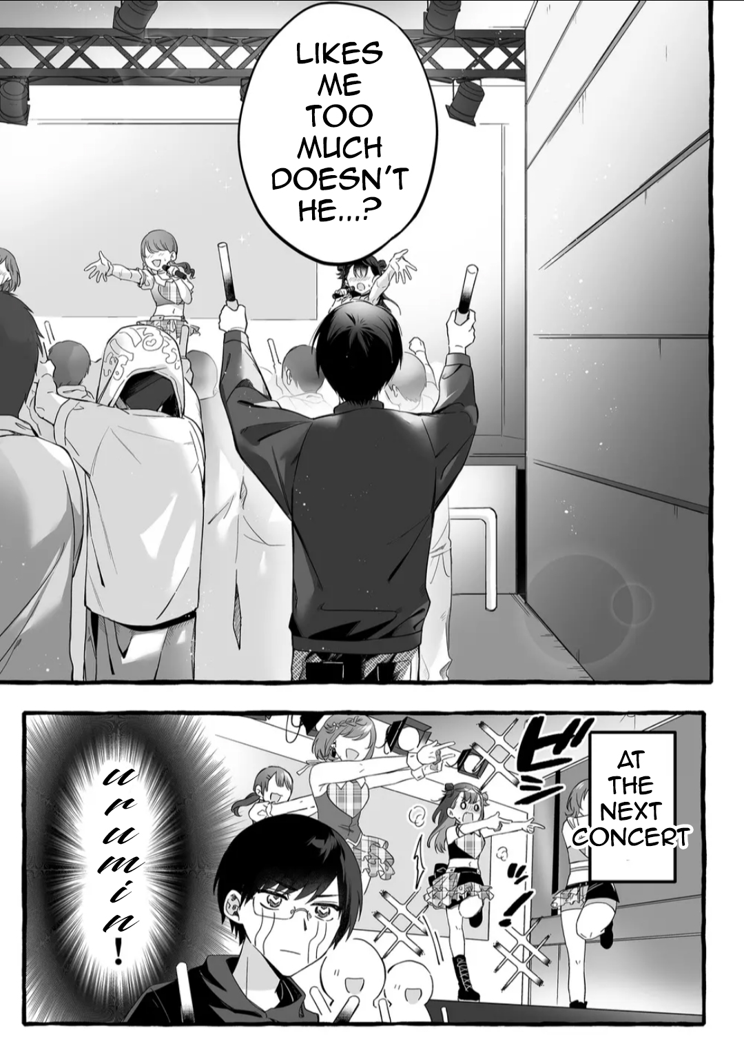 Halaman dari Damedol to Sekai ni Hitori Dake no Fan Chapter 1