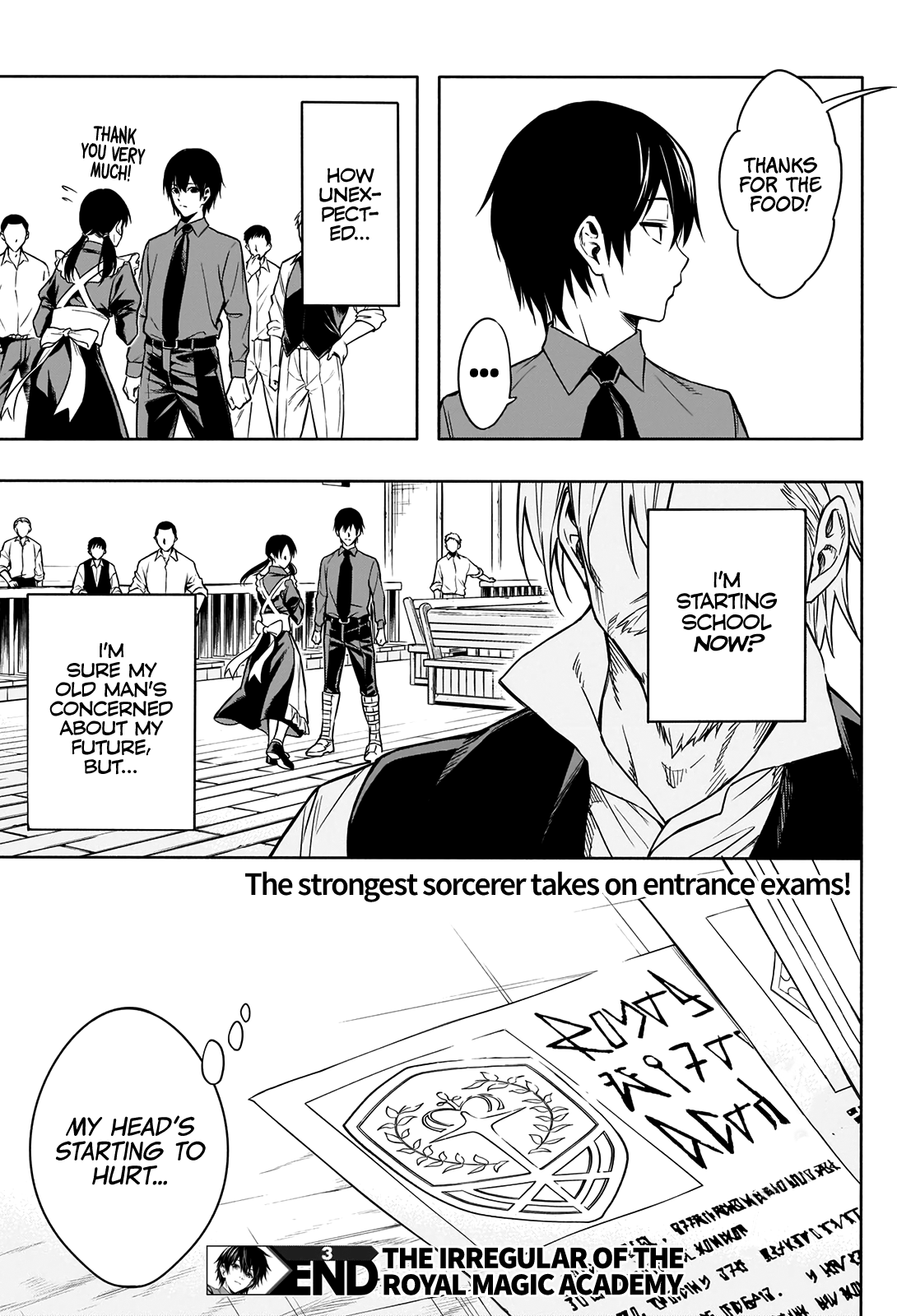 Halaman dari Ouritsu Mahou Gakuen no Saikasei ~Hinkongai Agari no Saikyou Mahoushi, Kizoku Darake no Gakuen de Musou Suru~ Chapter 3