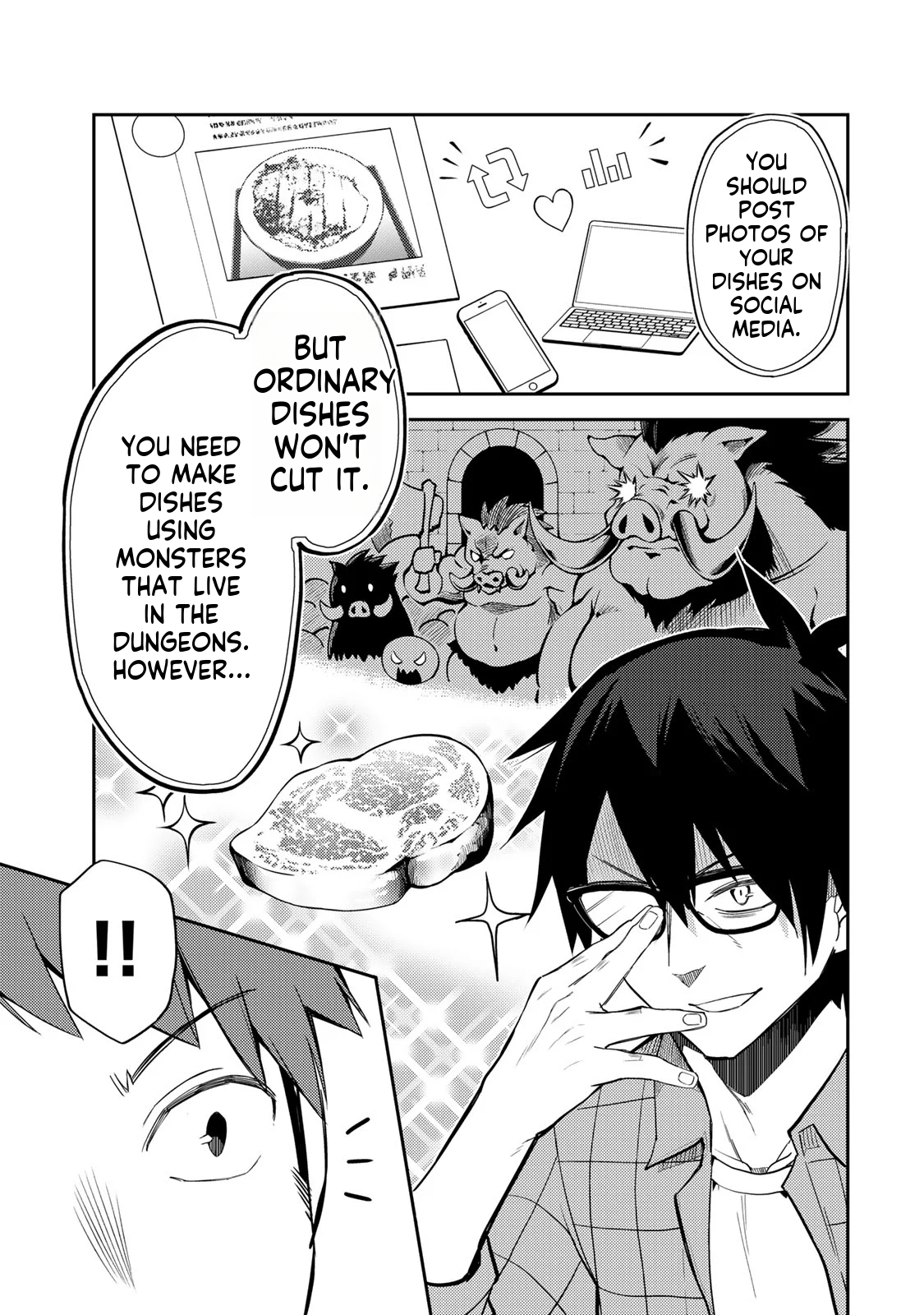 Mukashi Totta Kinezuka de... to Iinagara Musou suru Teishokuya no Ossan, Jitsu wa Densetsu no Dungeon Kouryakusha Chapter 1 Page 8