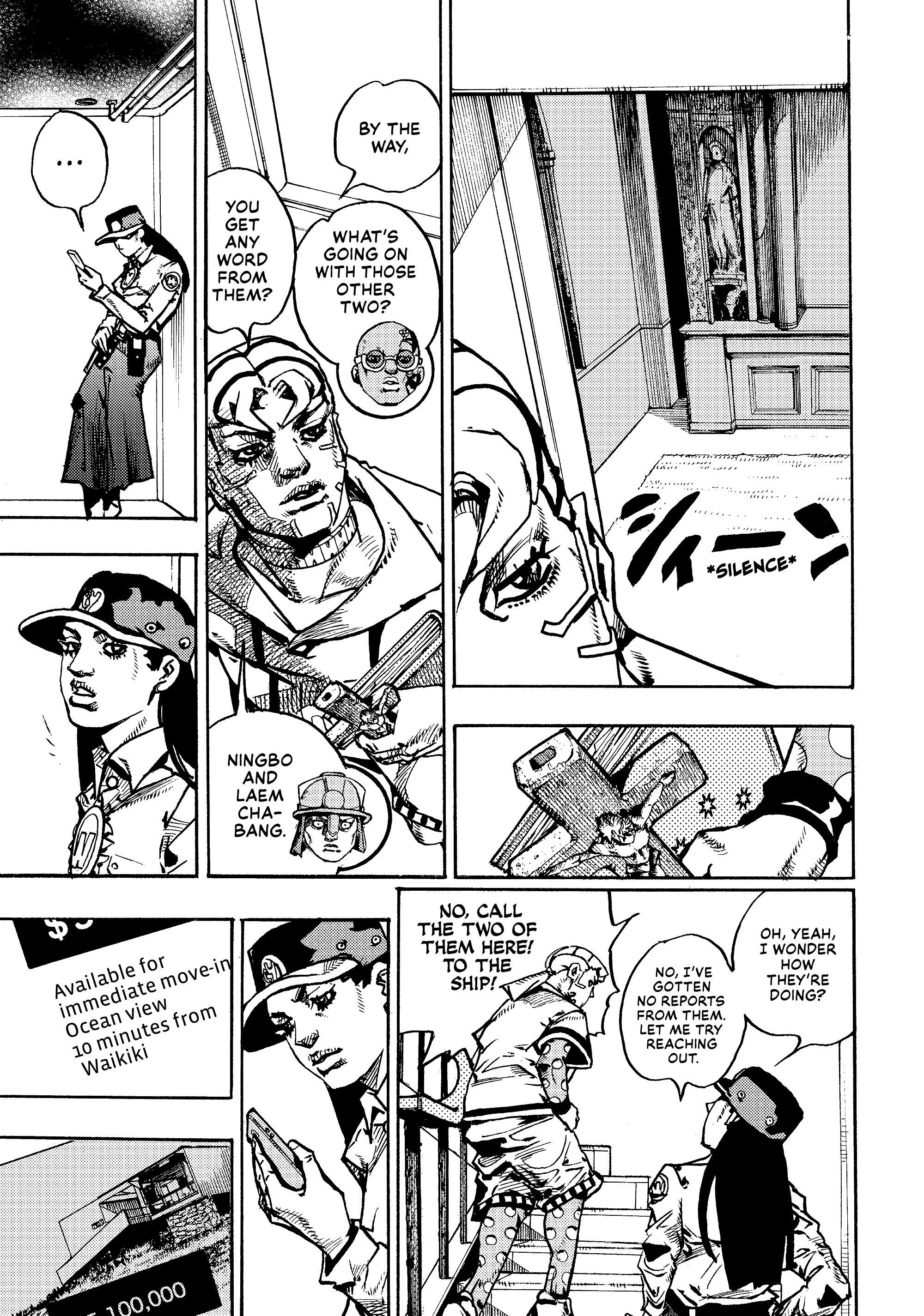 Halaman dari JoJo's Bizarre Adventure, Part 9:  The JOJOLands Chapter 29