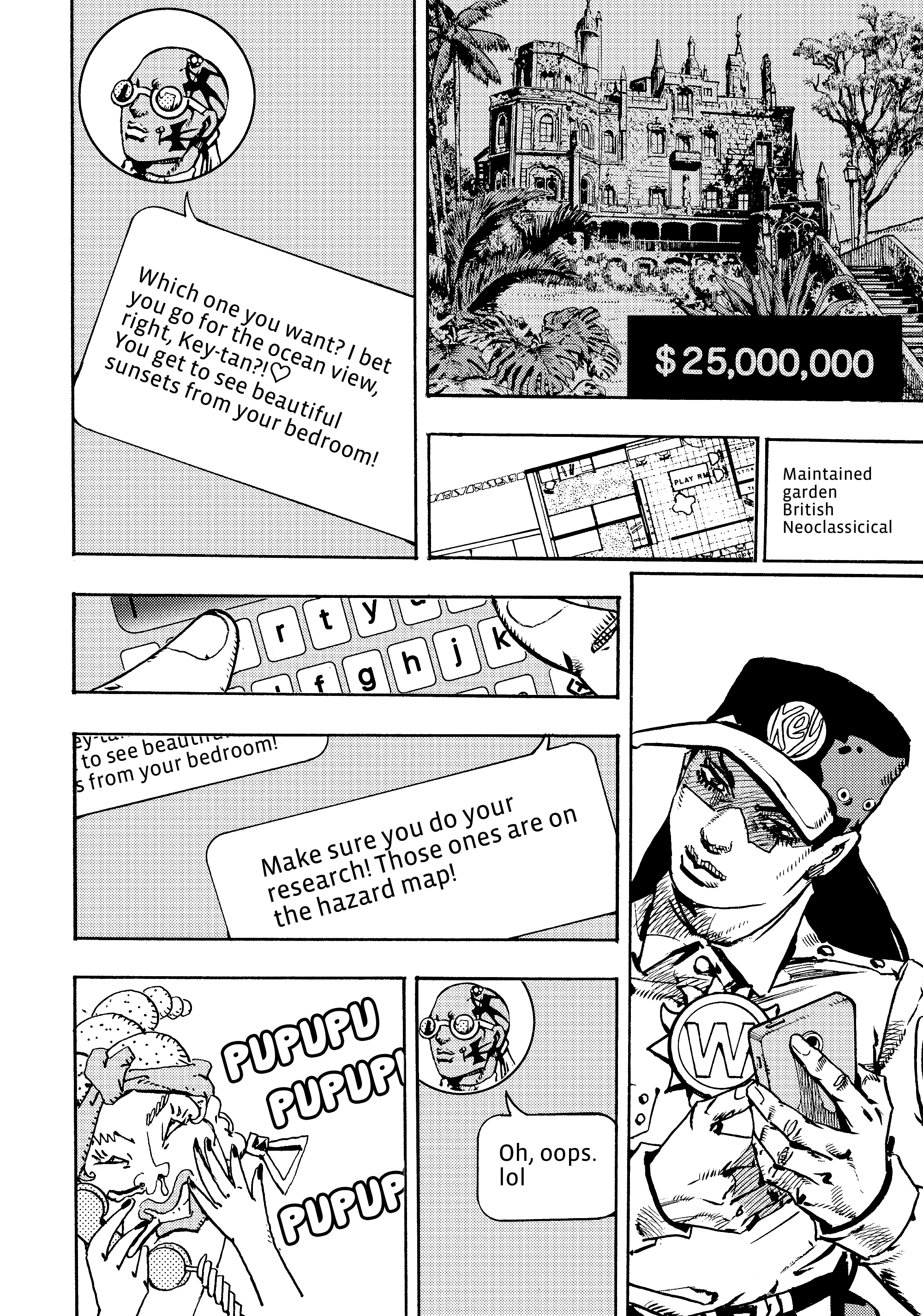 Halaman dari JoJo's Bizarre Adventure, Part 9:  The JOJOLands Chapter 29