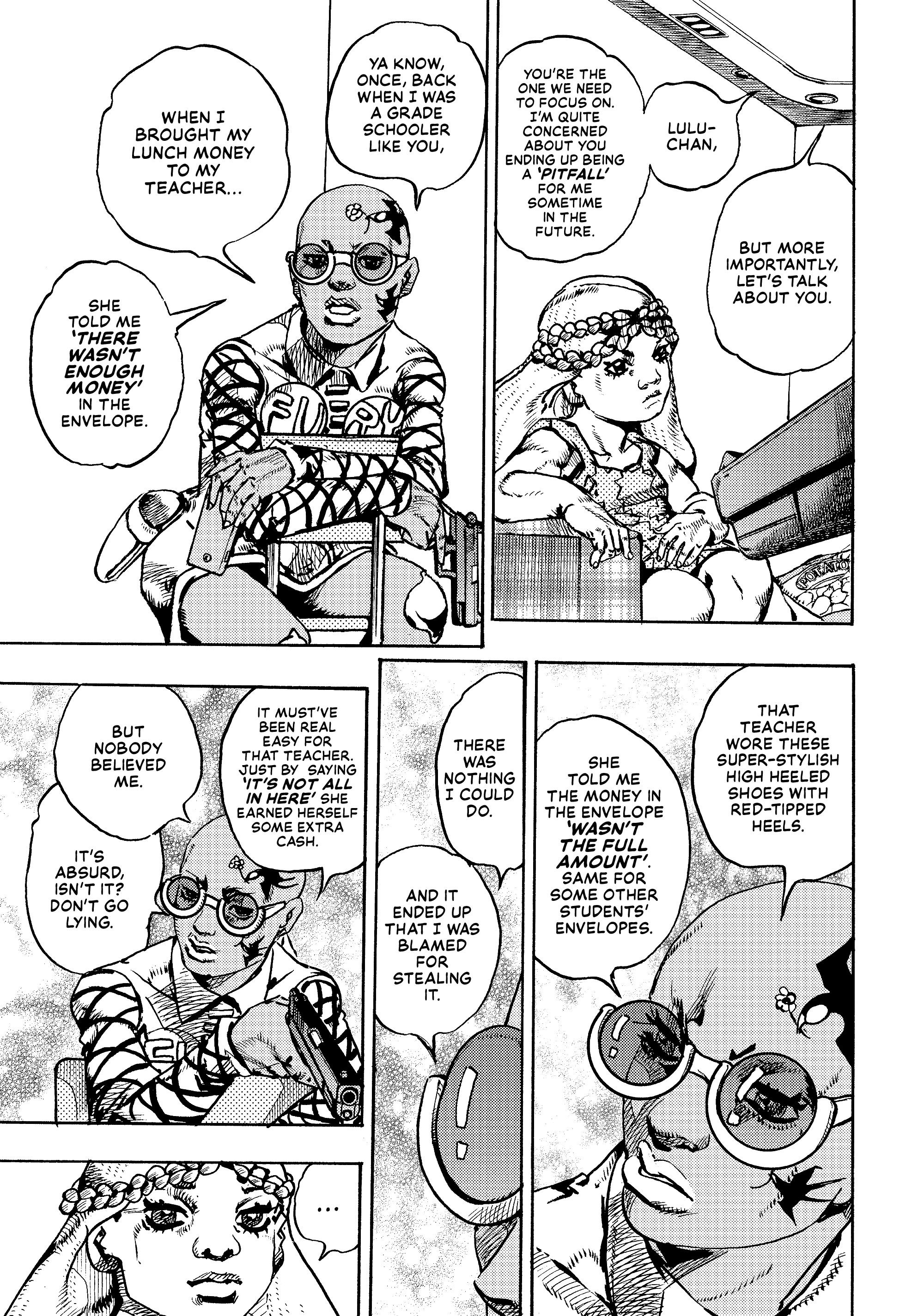 Halaman dari JoJo's Bizarre Adventure, Part 9:  The JOJOLands Chapter 29