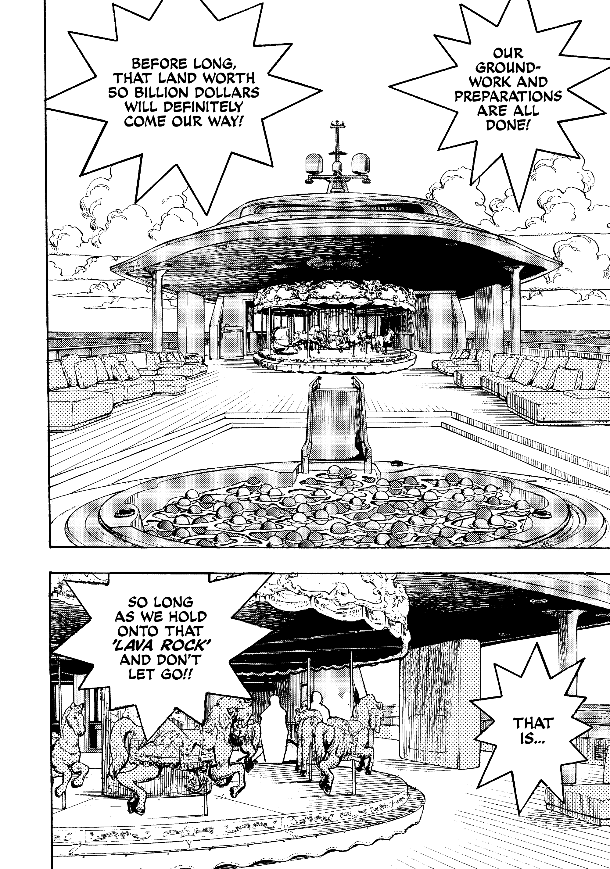 Halaman dari JoJo's Bizarre Adventure, Part 9:  The JOJOLands Chapter 29