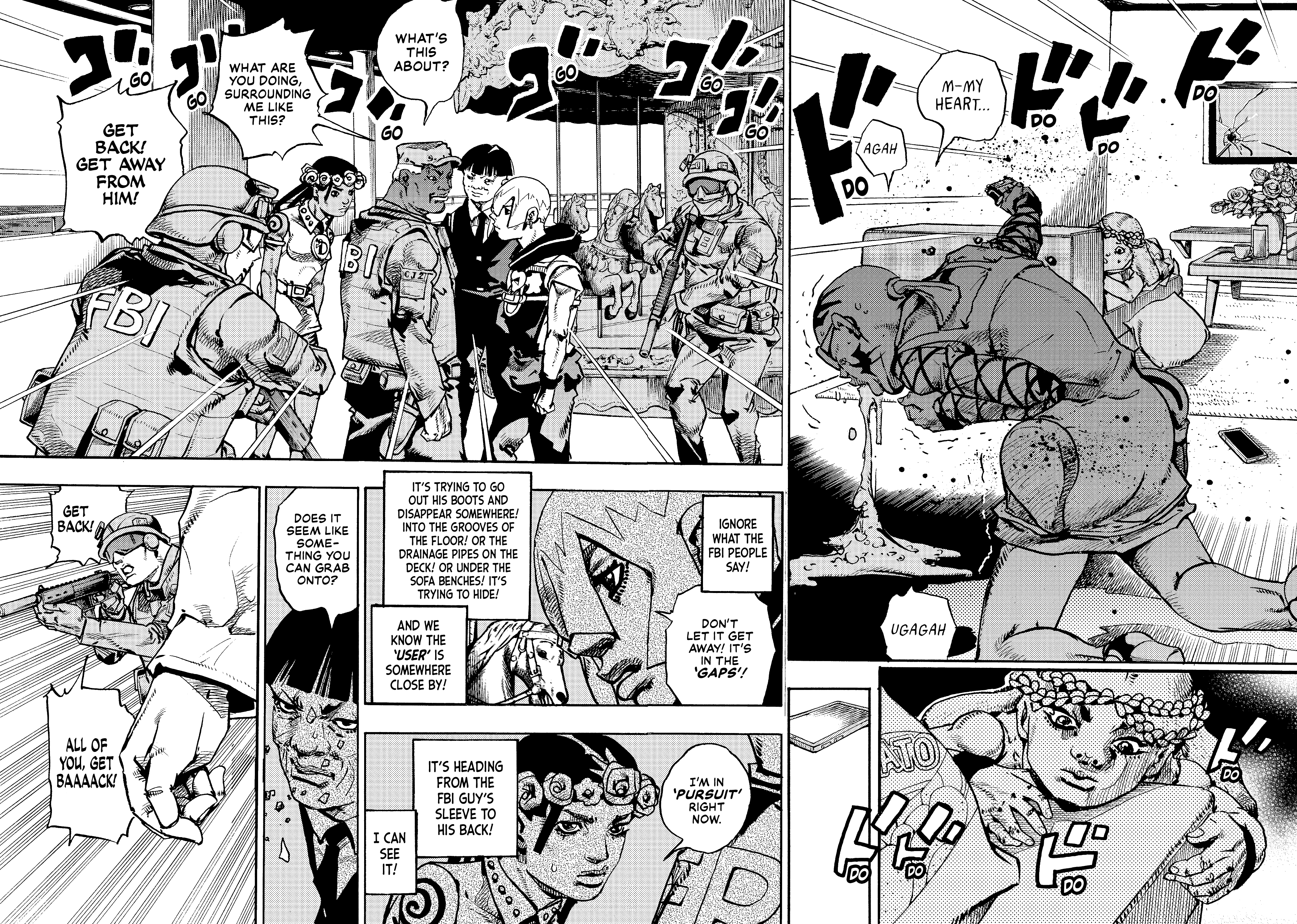Halaman dari JoJo's Bizarre Adventure, Part 9:  The JOJOLands Chapter 29