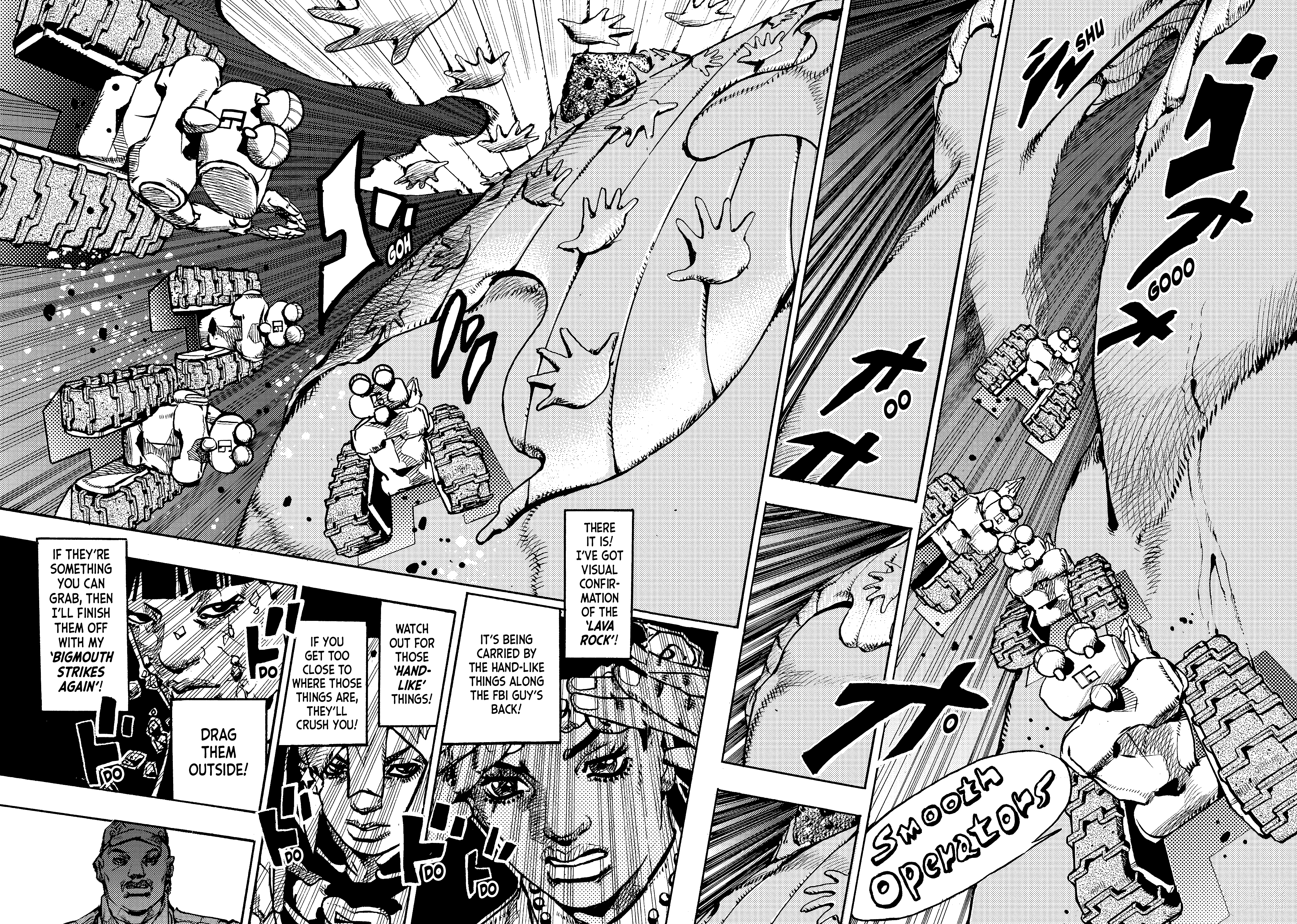 Halaman dari JoJo's Bizarre Adventure, Part 9:  The JOJOLands Chapter 29