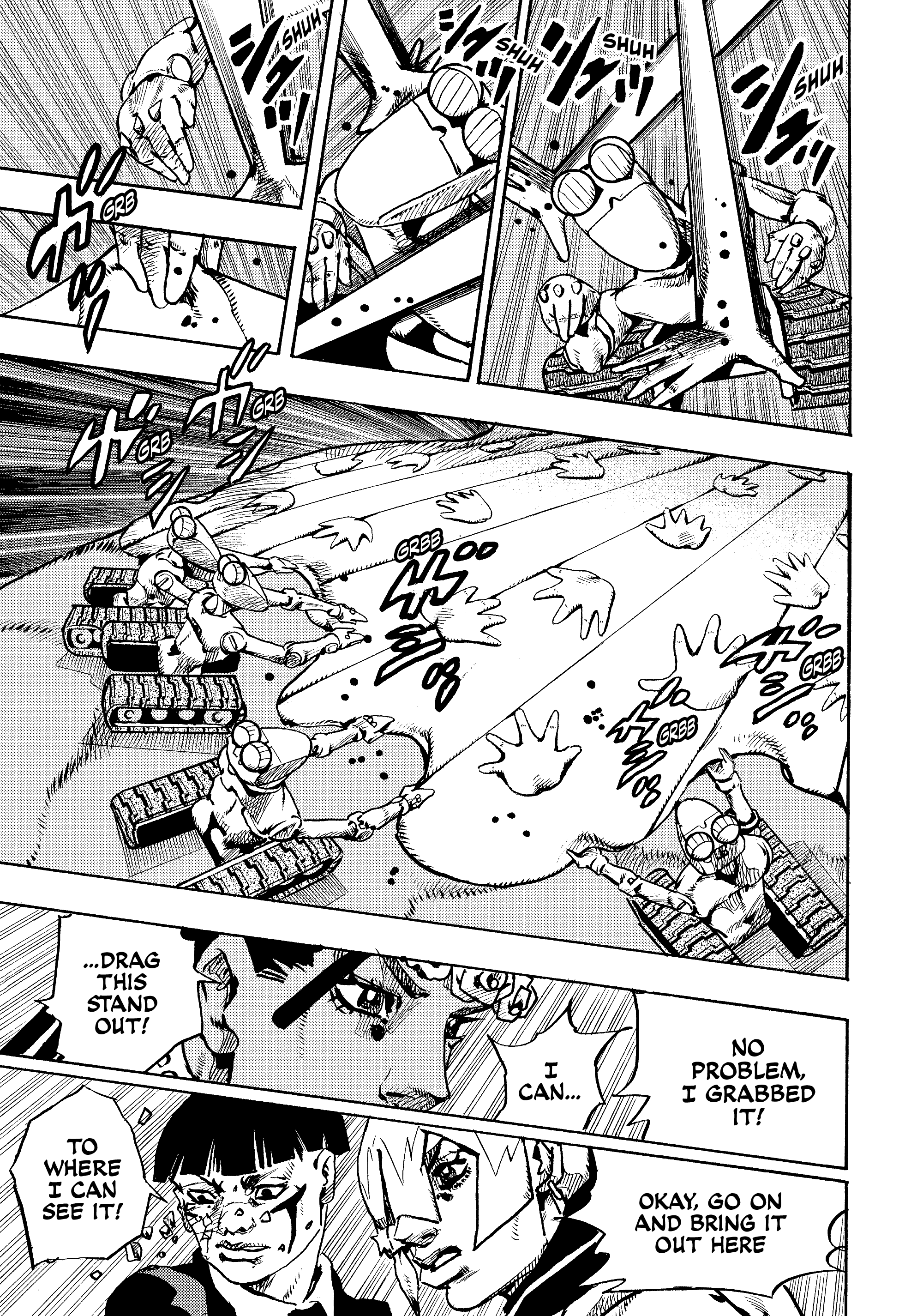 Halaman dari JoJo's Bizarre Adventure, Part 9:  The JOJOLands Chapter 29