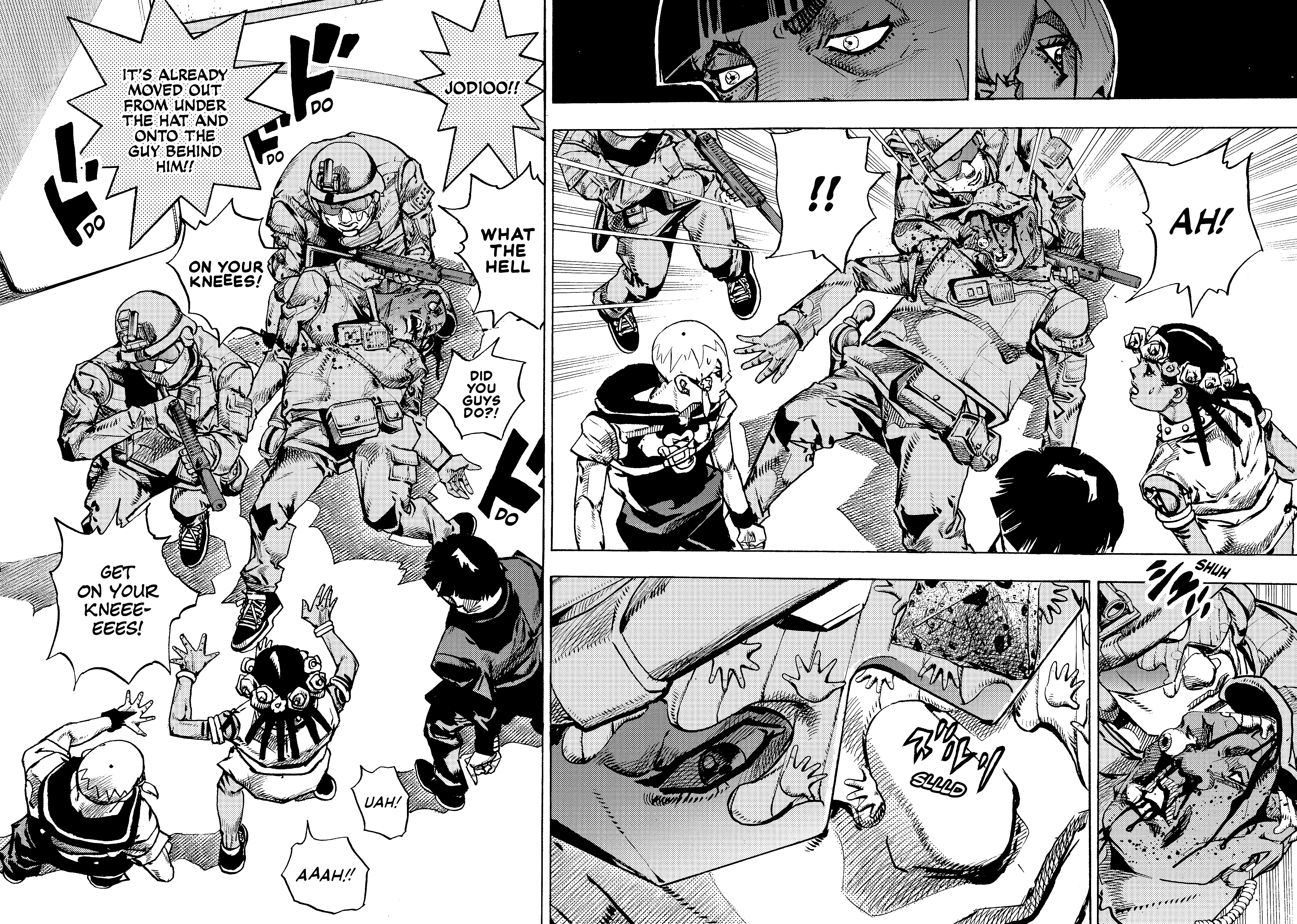 Halaman dari JoJo's Bizarre Adventure, Part 9:  The JOJOLands Chapter 29