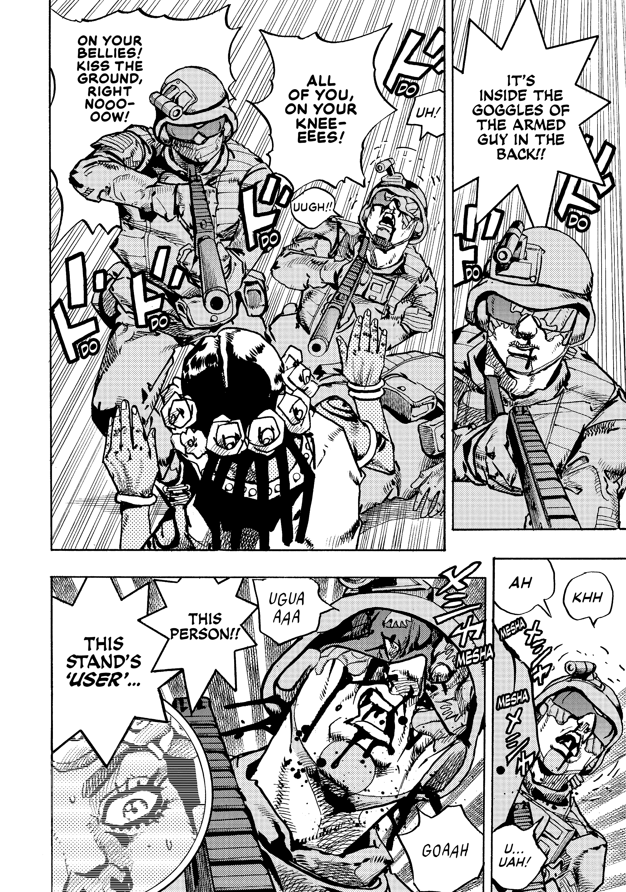 Halaman dari JoJo's Bizarre Adventure, Part 9:  The JOJOLands Chapter 29