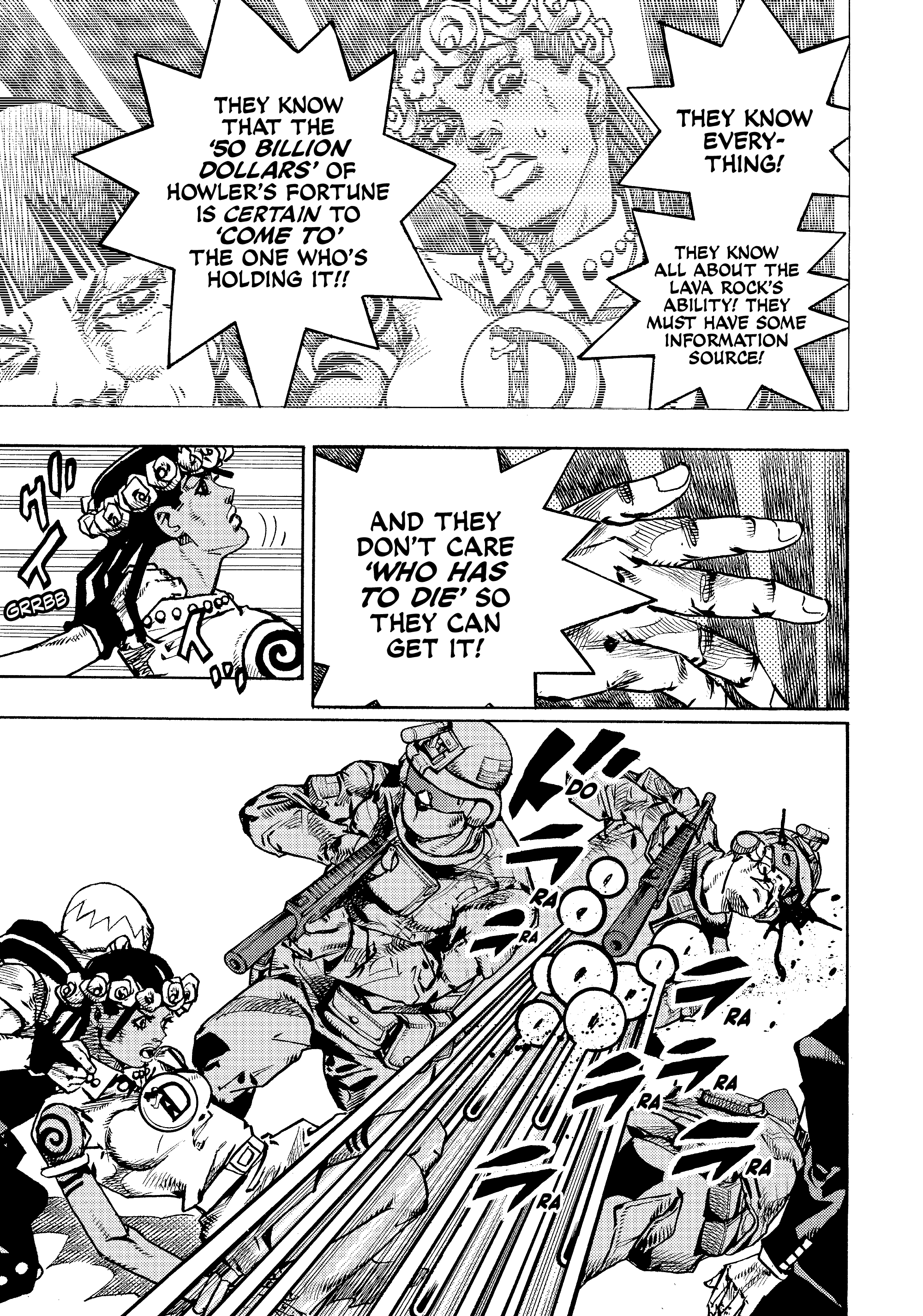 Halaman dari JoJo's Bizarre Adventure, Part 9:  The JOJOLands Chapter 29