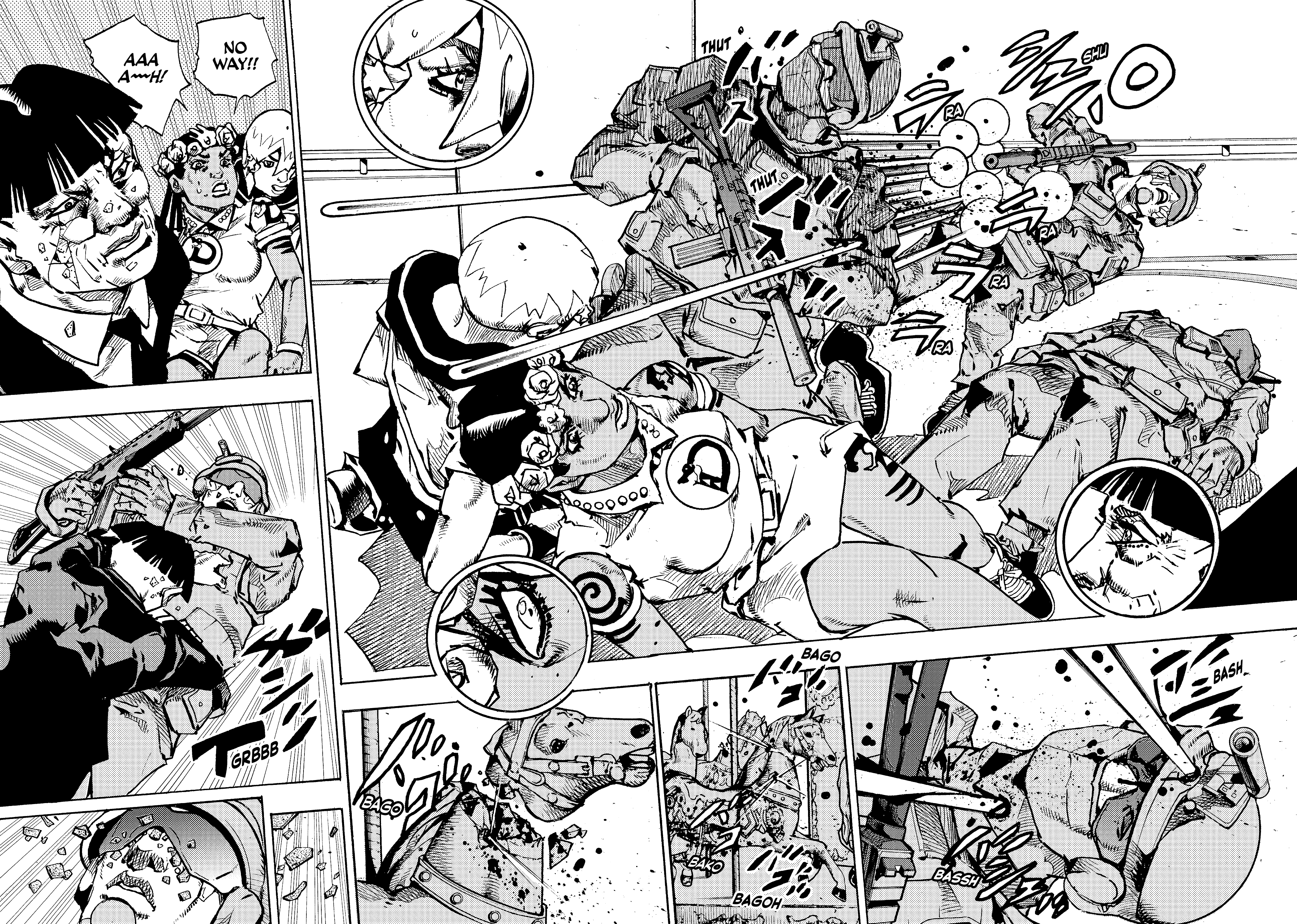 Halaman dari JoJo's Bizarre Adventure, Part 9:  The JOJOLands Chapter 29