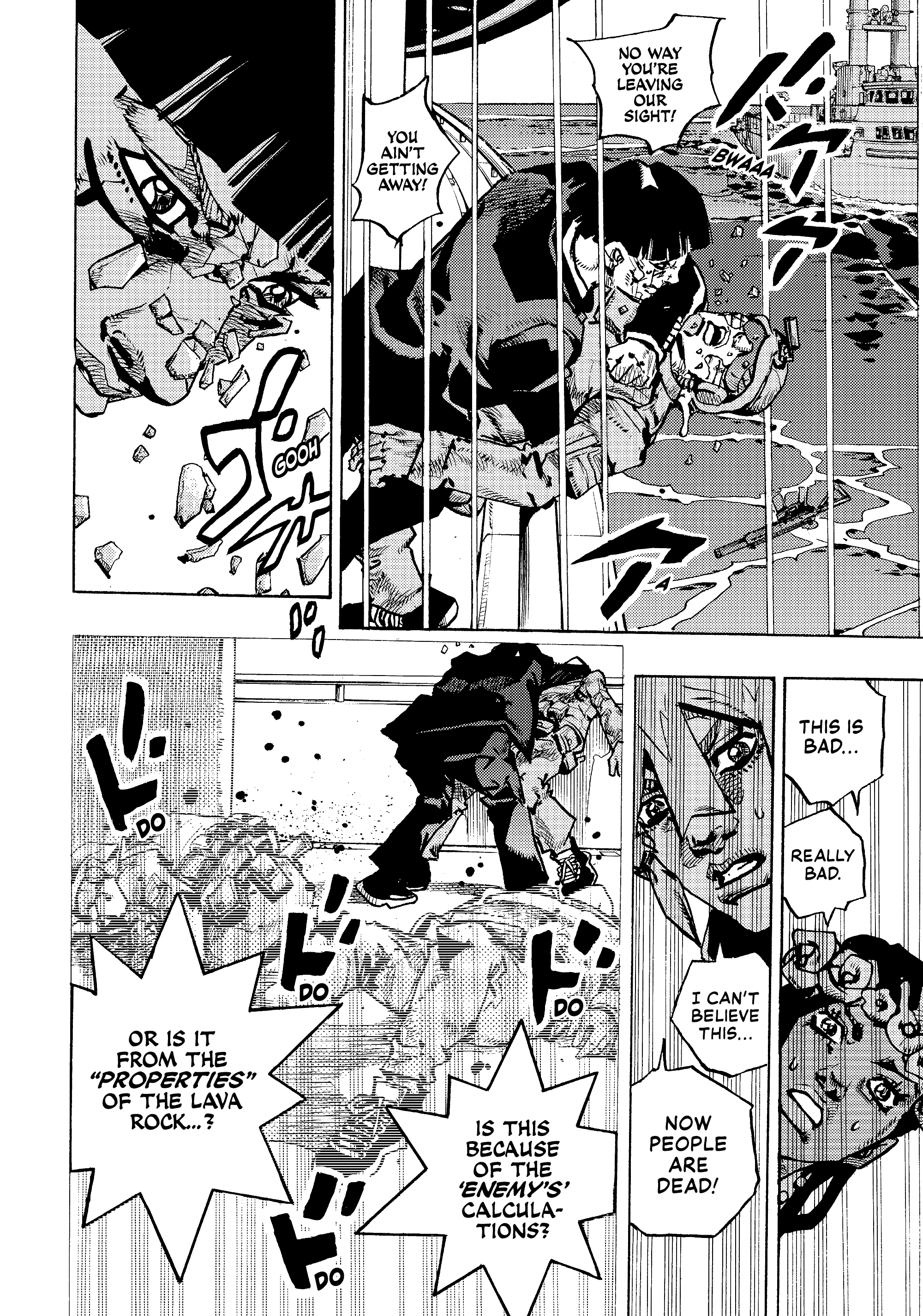 Halaman dari JoJo's Bizarre Adventure, Part 9:  The JOJOLands Chapter 29