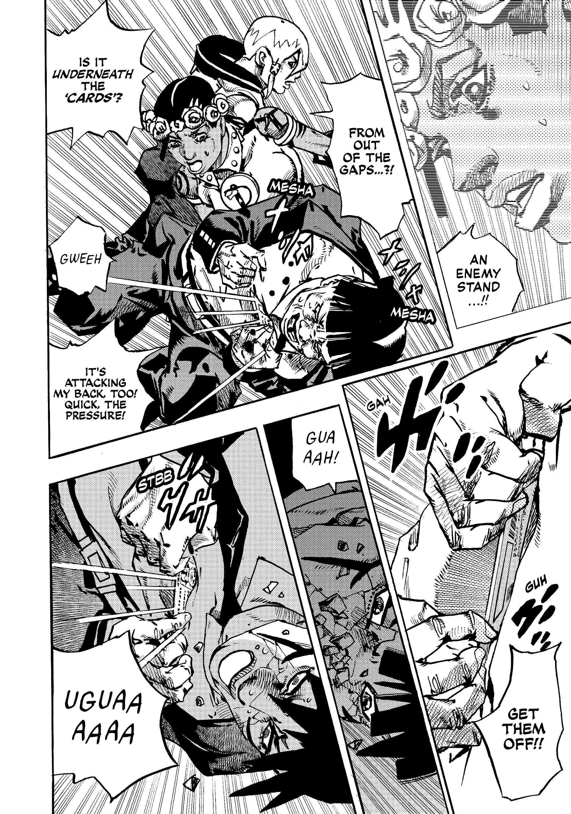 Halaman dari JoJo's Bizarre Adventure, Part 9:  The JOJOLands Chapter 29