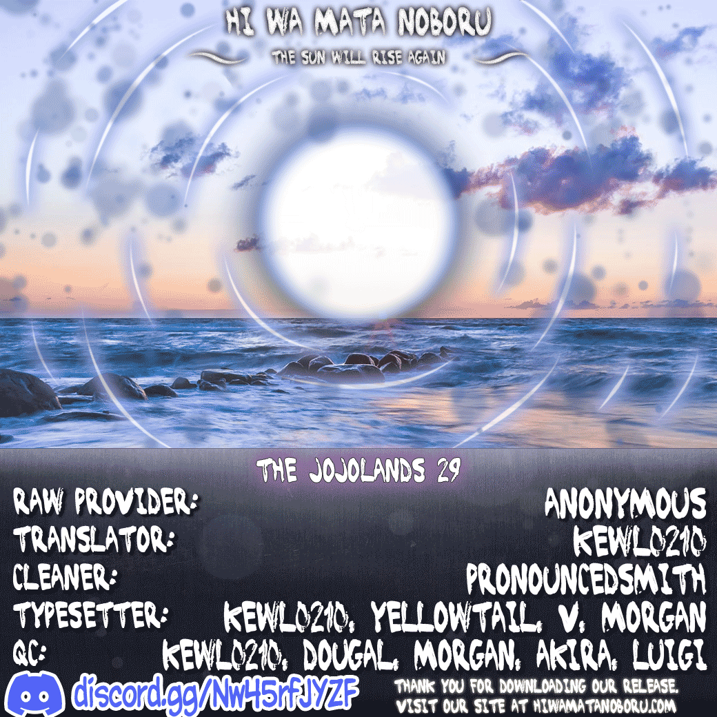 Halaman dari JoJo's Bizarre Adventure, Part 9:  The JOJOLands Chapter 29