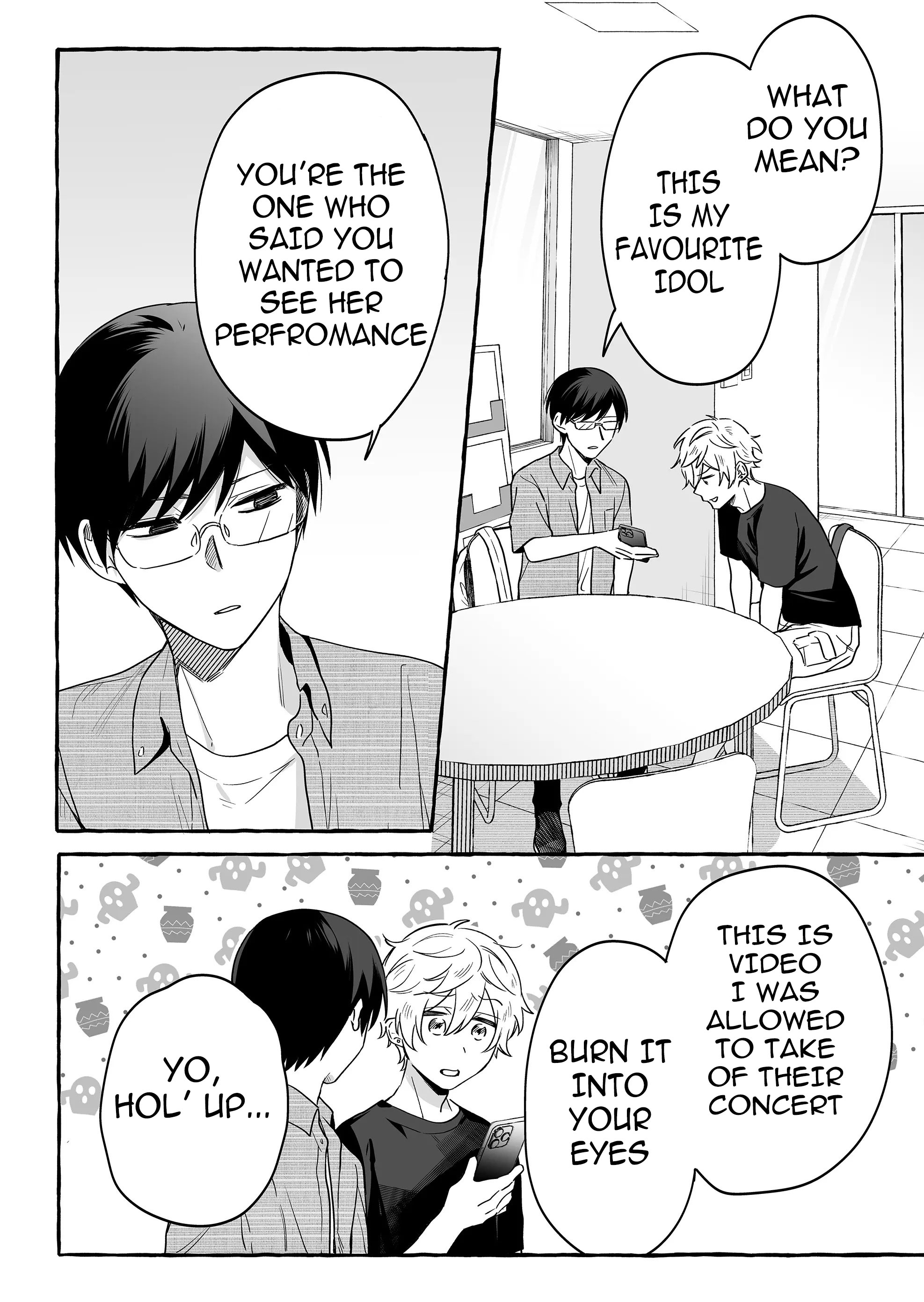Halaman dari Damedol to Sekai ni Hitori Dake no Fan Chapter 22