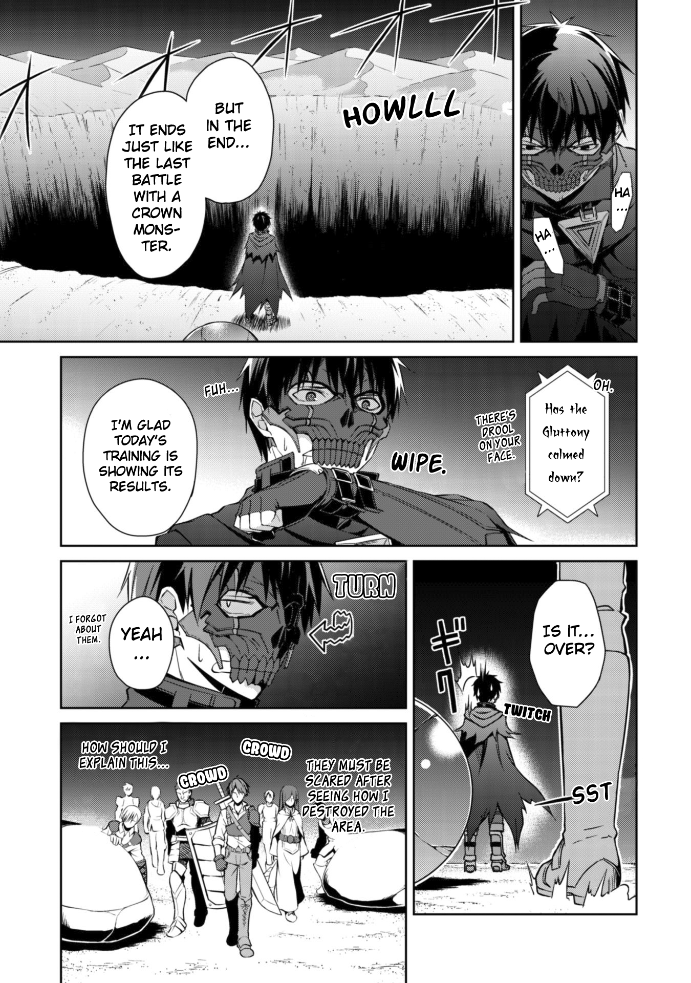 Halaman dari Boushoku no Berserk ~Ore dake Level to Iu Gainen wo Toppa suru~ Chapter 15