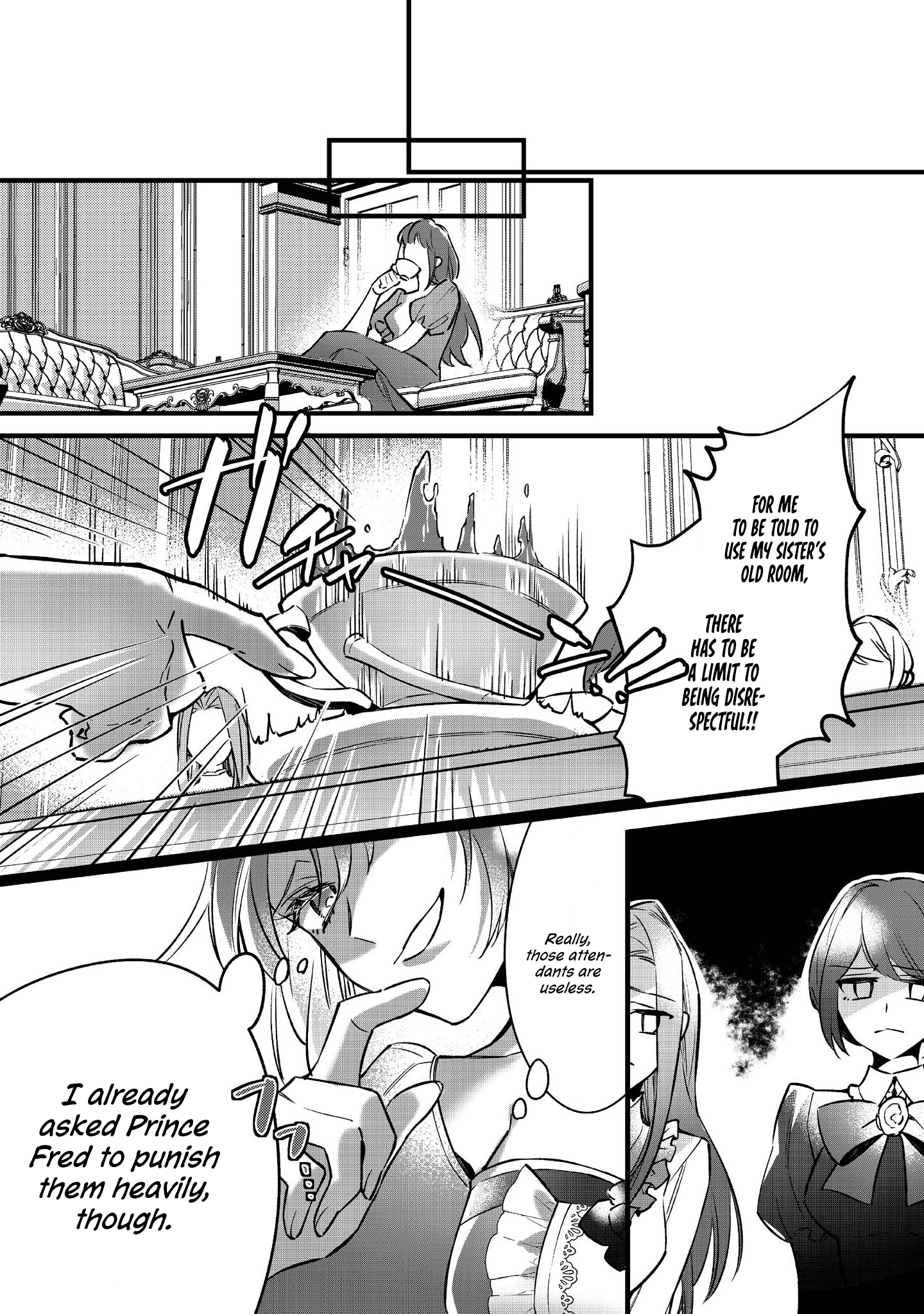 Halaman dari Konyaku Haki Sareta Kaedama Reijou, Hatsukoi no Toshiue Ouji ni Dekiai Sareru Chapter 2