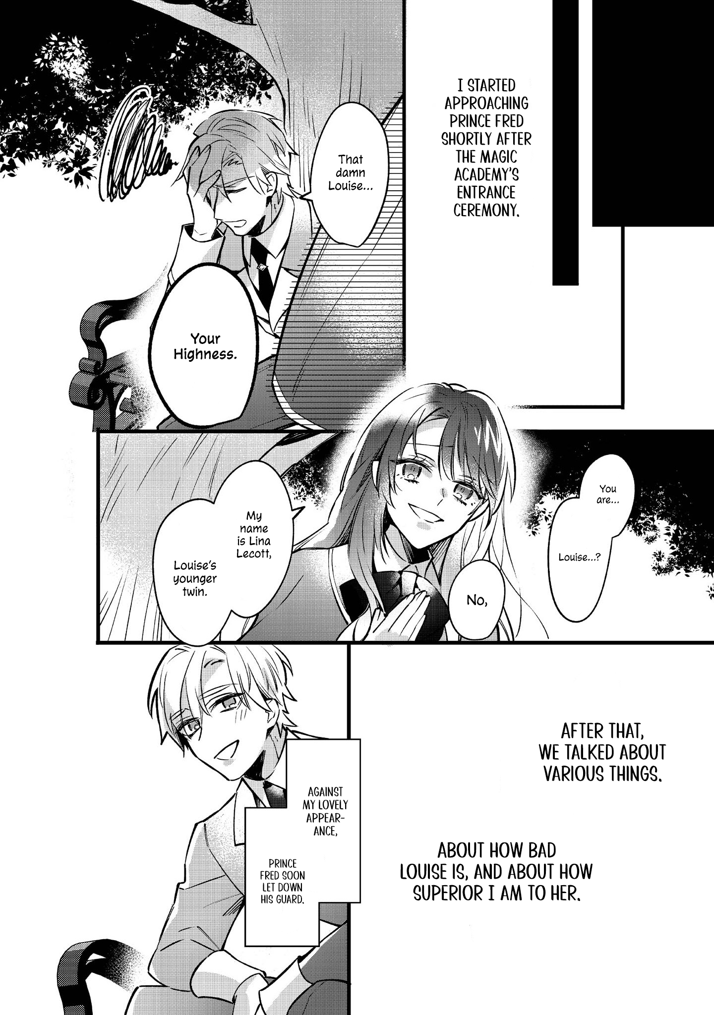 Halaman dari Konyaku Haki Sareta Kaedama Reijou, Hatsukoi no Toshiue Ouji ni Dekiai Sareru Chapter 2