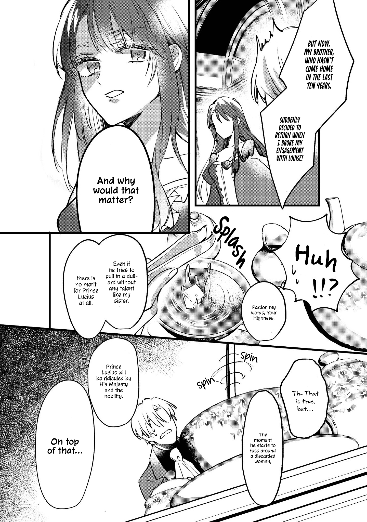 Halaman dari Konyaku Haki Sareta Kaedama Reijou, Hatsukoi no Toshiue Ouji ni Dekiai Sareru Chapter 2