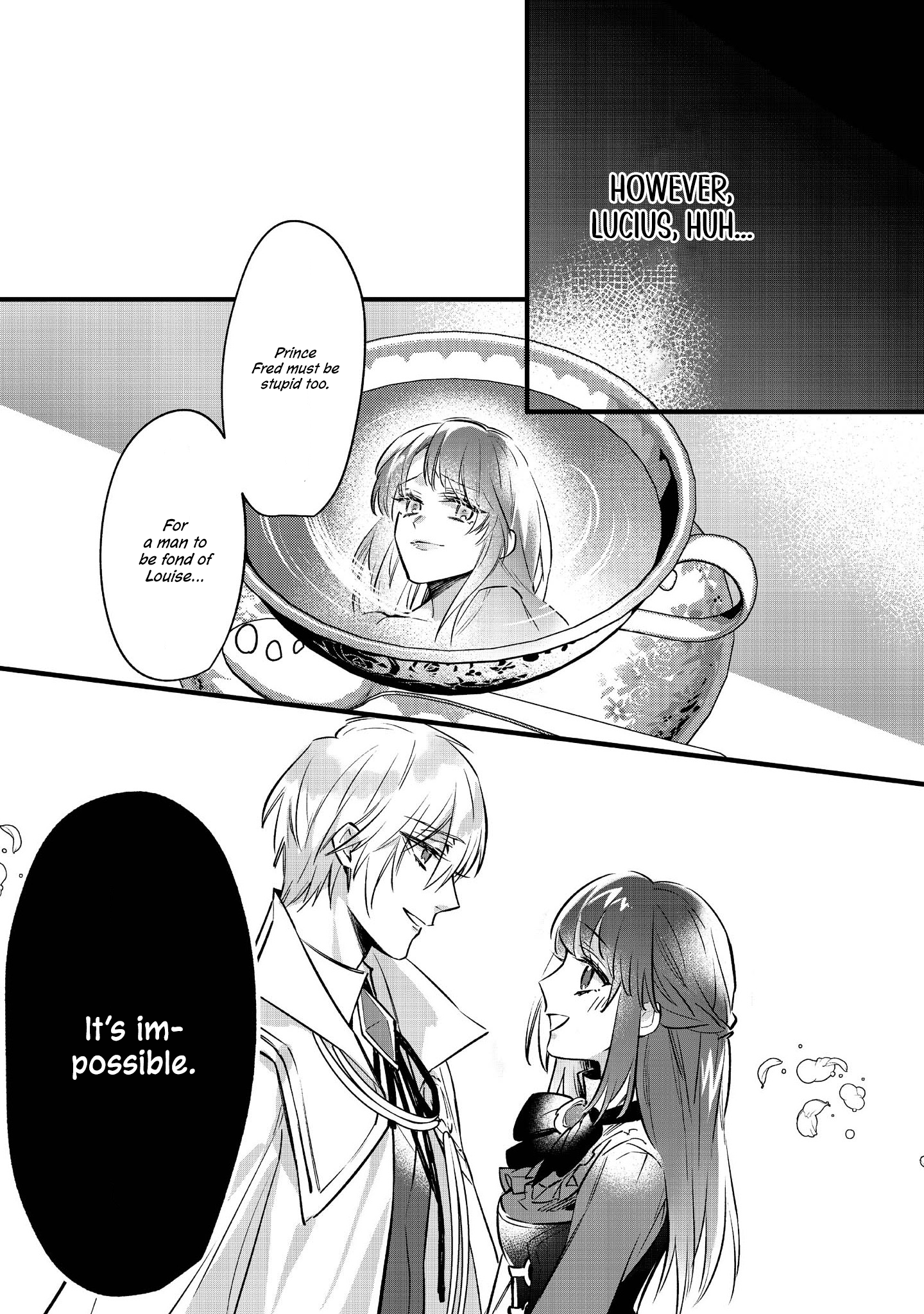 Halaman dari Konyaku Haki Sareta Kaedama Reijou, Hatsukoi no Toshiue Ouji ni Dekiai Sareru Chapter 2