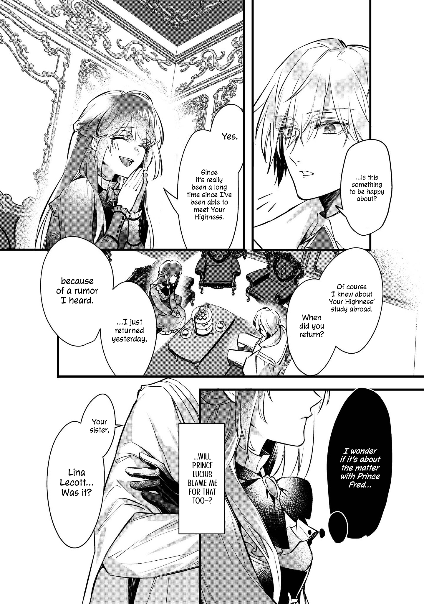 Halaman dari Konyaku Haki Sareta Kaedama Reijou, Hatsukoi no Toshiue Ouji ni Dekiai Sareru Chapter 2