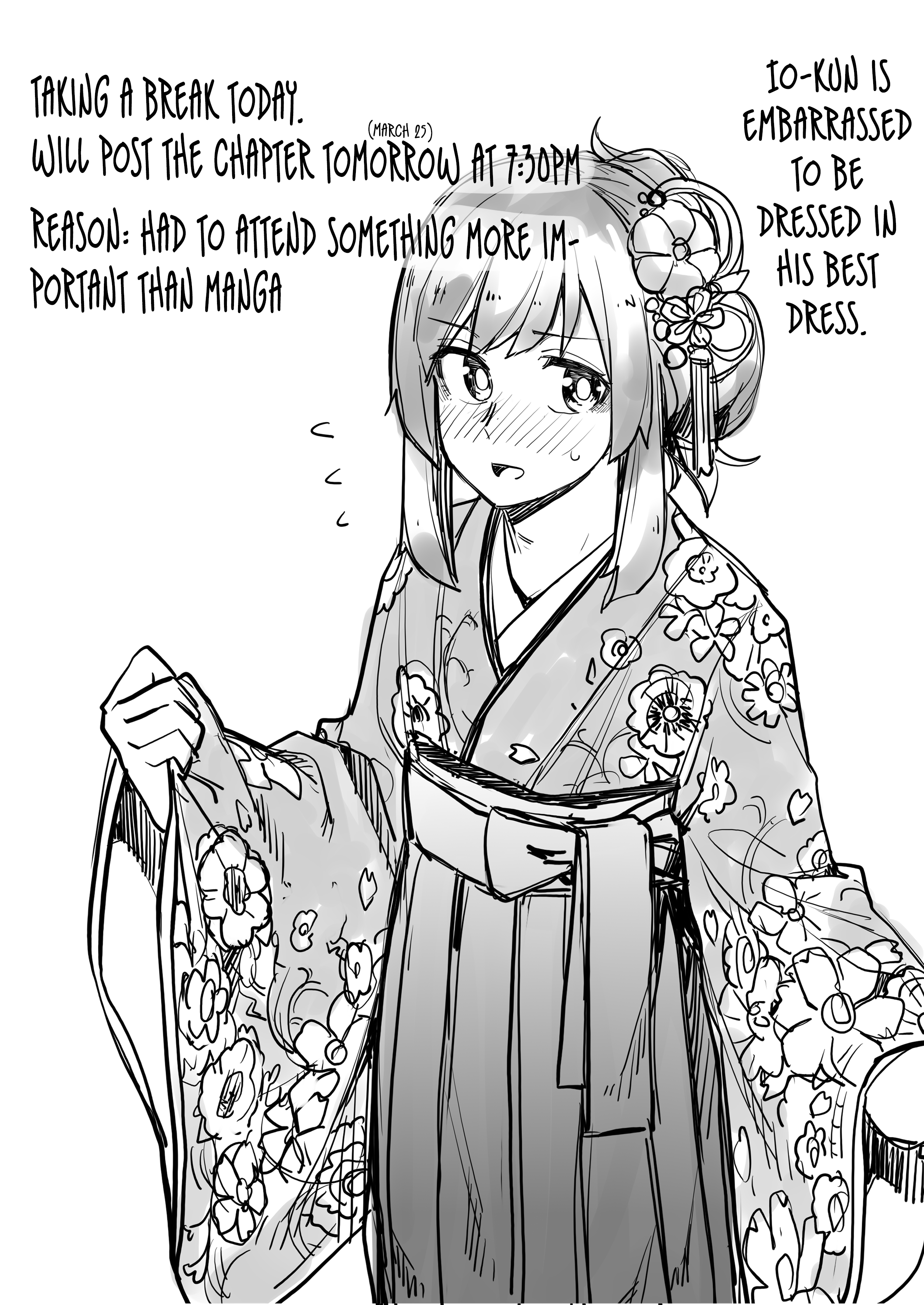 Halaman dari Ikemen Joshi to Josou Danshi Chapter 83.5