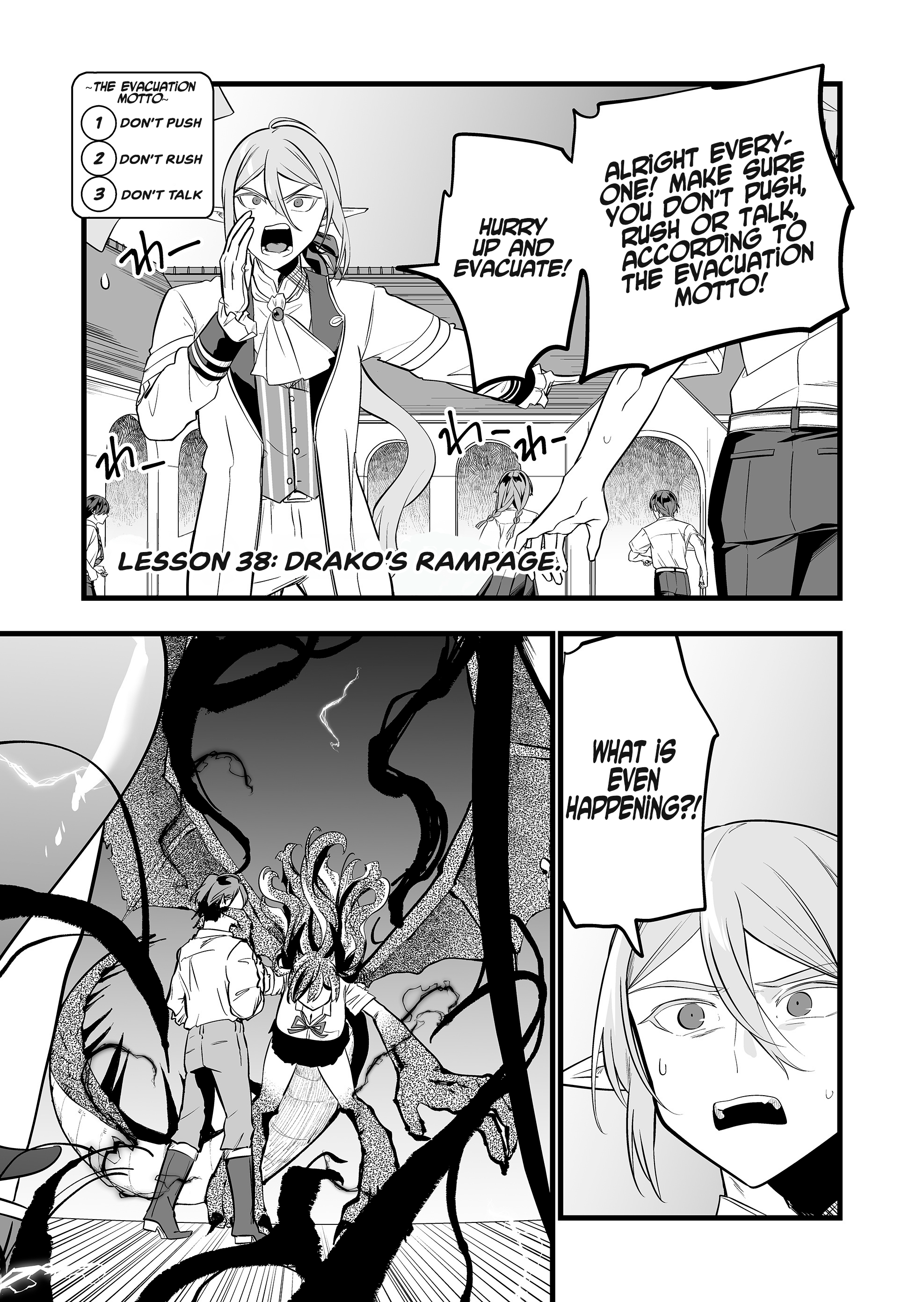 Halaman dari "Ano Toki Tasukete Itadaita Monster Musume desu." Isekai Ossan Kyoushi Totsuzen no Moteki ni Konwaku suru Chapter 38