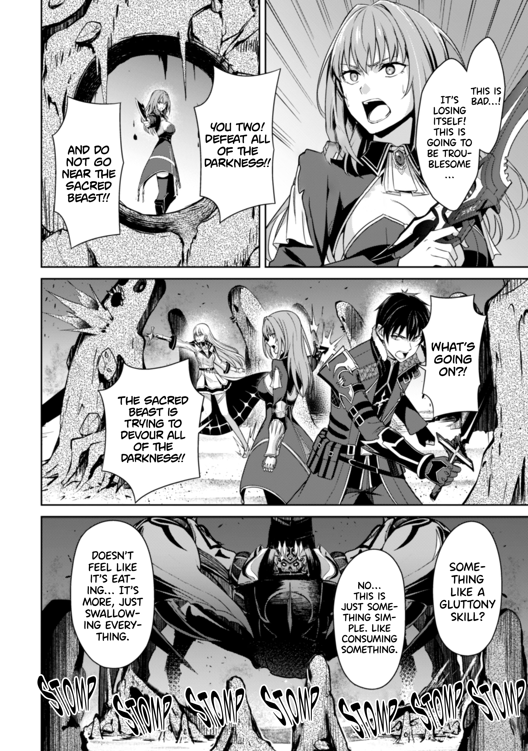 Halaman dari Boushoku no Berserk ~Ore dake Level to Iu Gainen wo Toppa suru~ Chapter 61