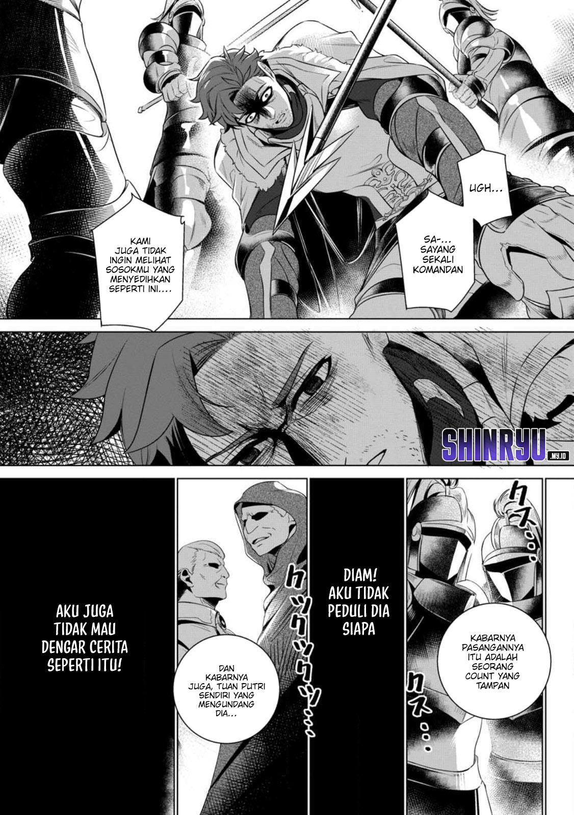 Netorare Tsuihou sareta Saikyou Kishi Danchou no Ossan, Katainaka de Eiyuu ni Matsuriagerareru Chapter 1 - halaman 24