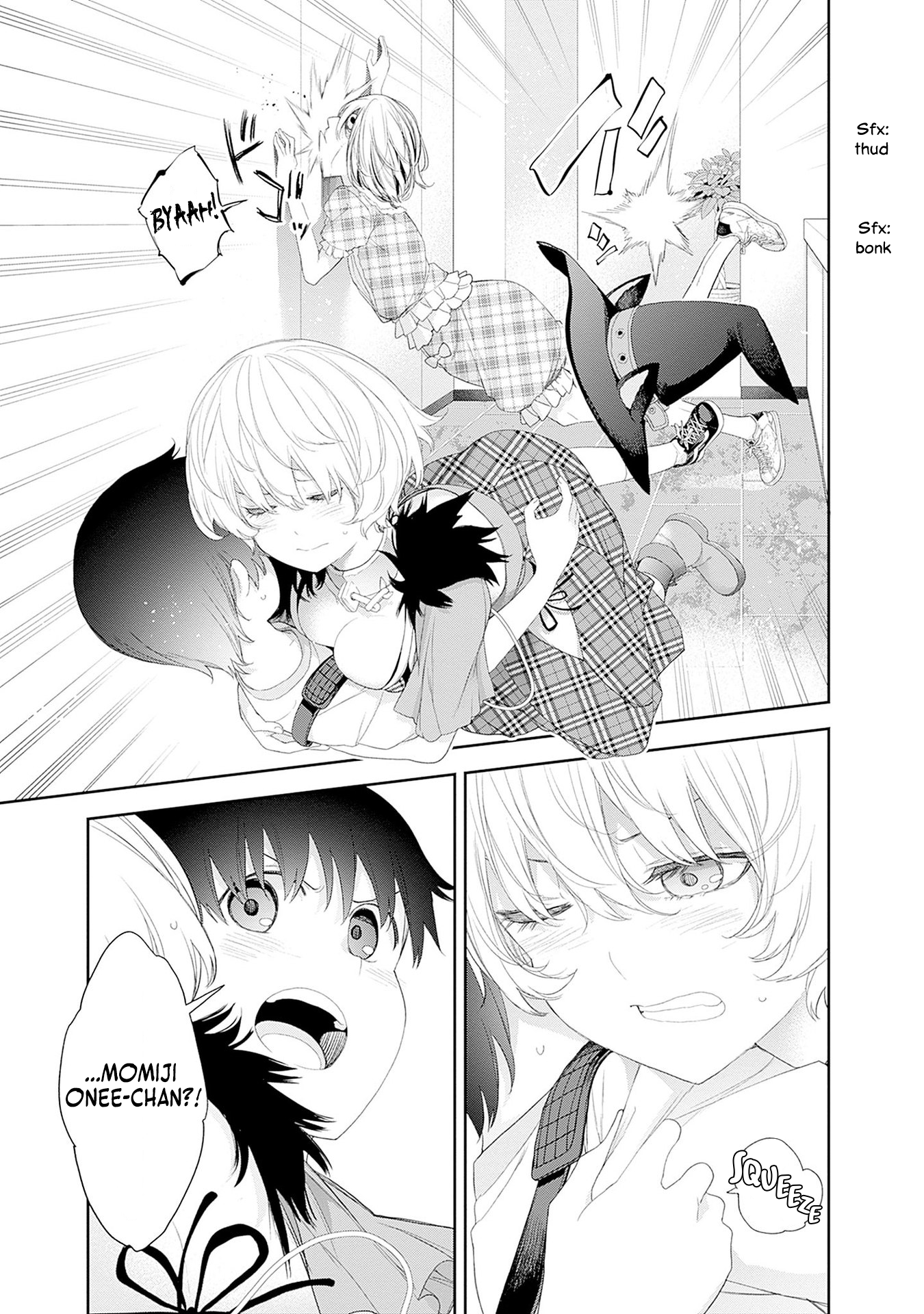 Halaman dari Shikisaki Shimai wa Abakaretai Chapter 41
