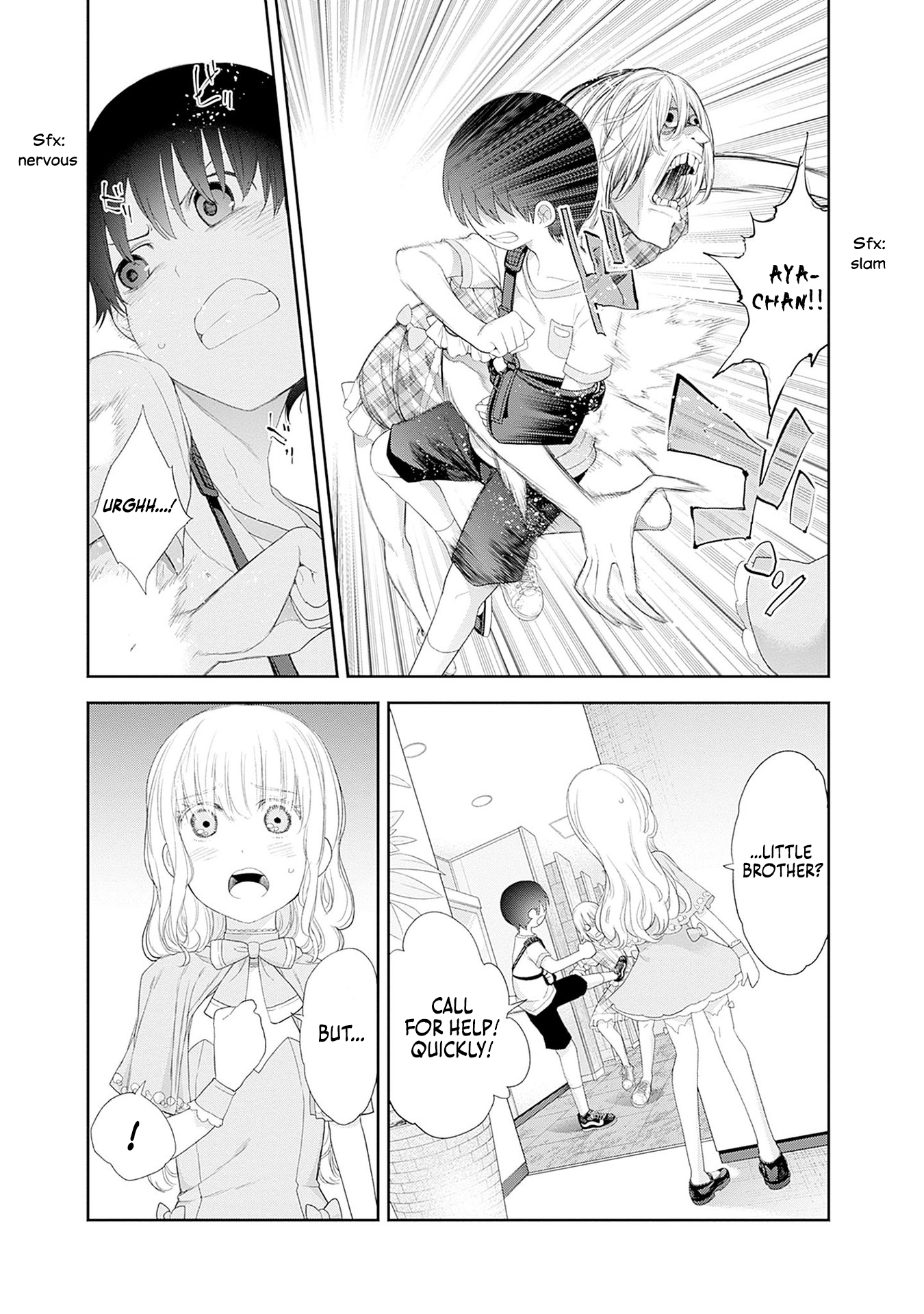 Halaman dari Shikisaki Shimai wa Abakaretai Chapter 41