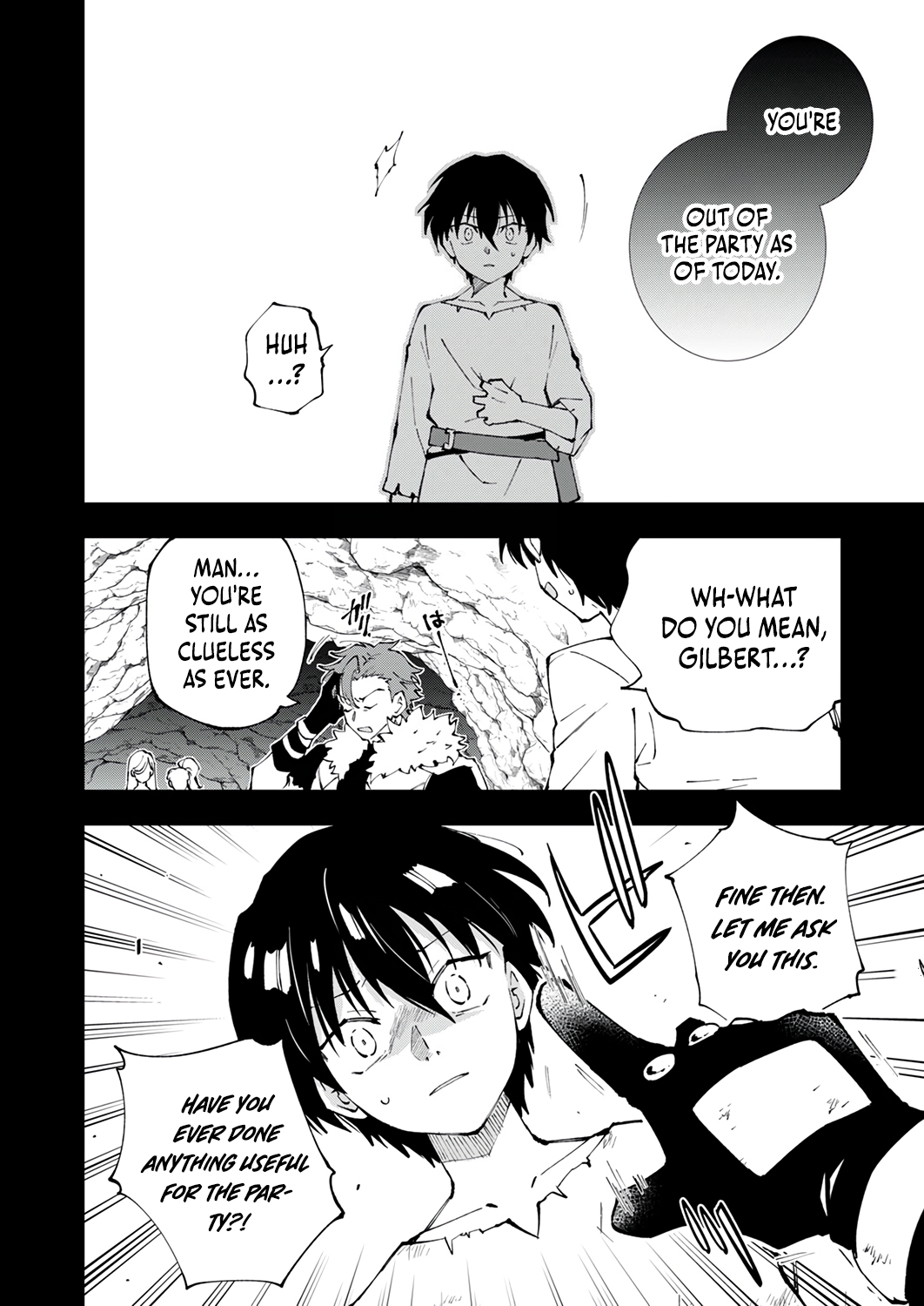 Halaman dari Gomi Sukiru [Suteru] ga [Shushasentaku] ni Kakusei Shitanode, Saikou Nando no Dai Meikyuu wo Kanzen Koryaku Suru ~Munouda to Pati wo Tsuihosareta Shounen ga Saikyou ni Itaru Made~ Chapter 1